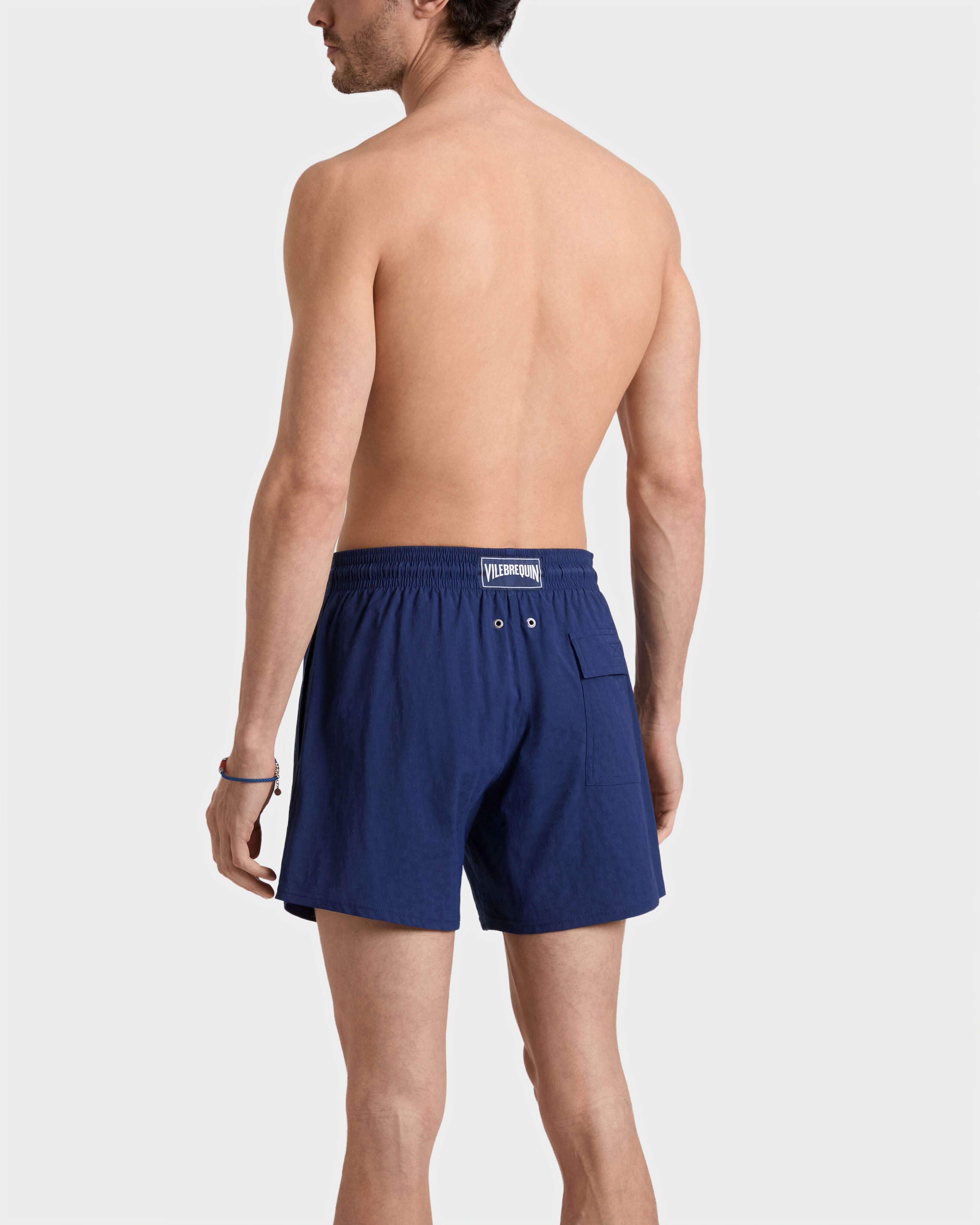 Kurze Turtles Jacquard Stretch-Badeshorts für Herren INK backworn view