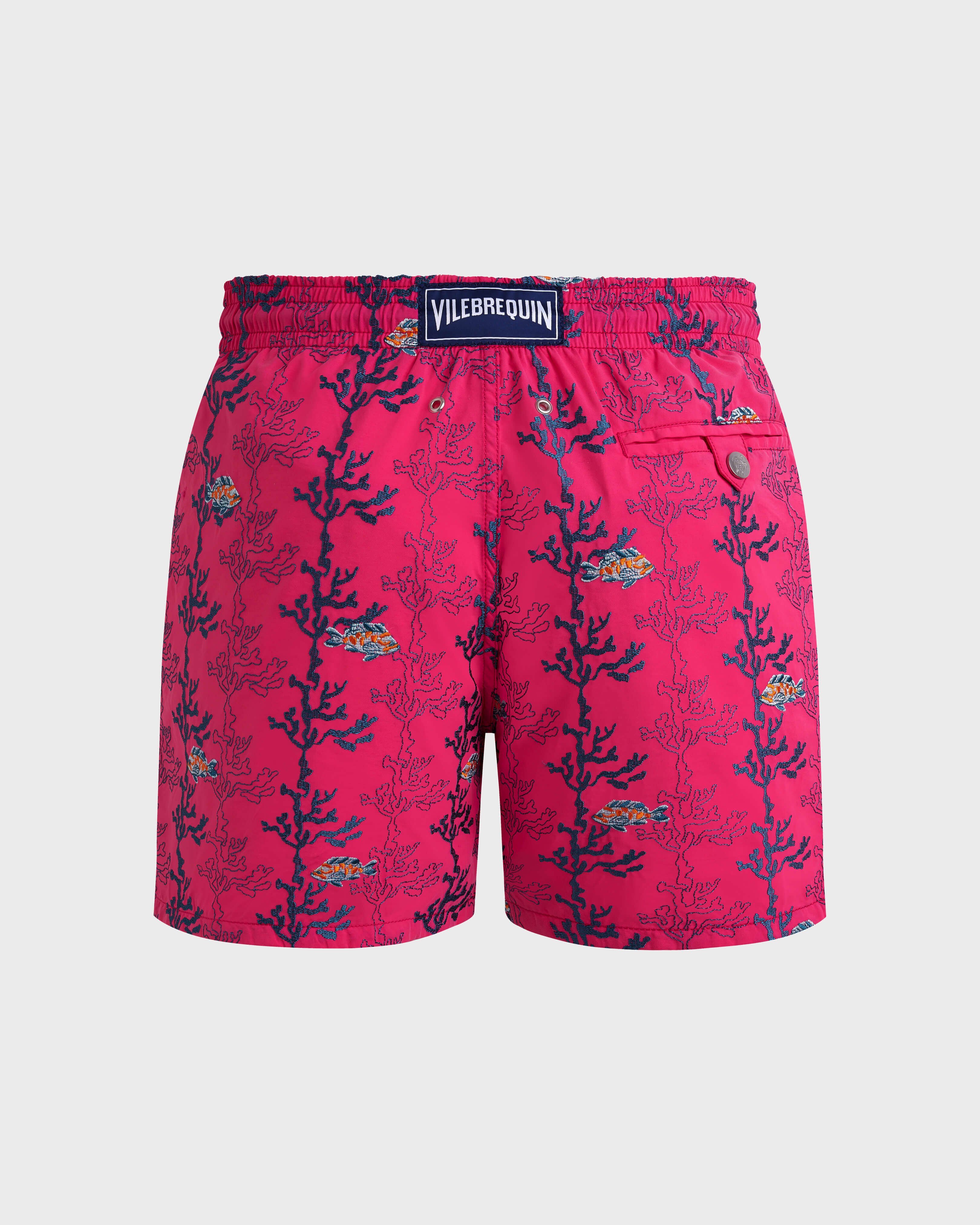 Pantaloncini mare uomo ricamati Seaweed BOUGAINVILLEA back view