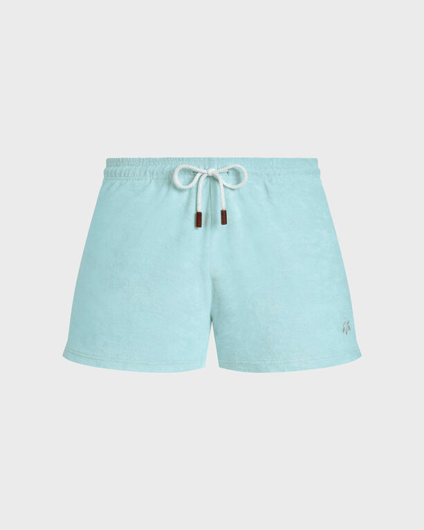 Vilebrequin - Short De Bain En Éponge Femme Uni - Shorty - Liona - Bleu - Taille XL