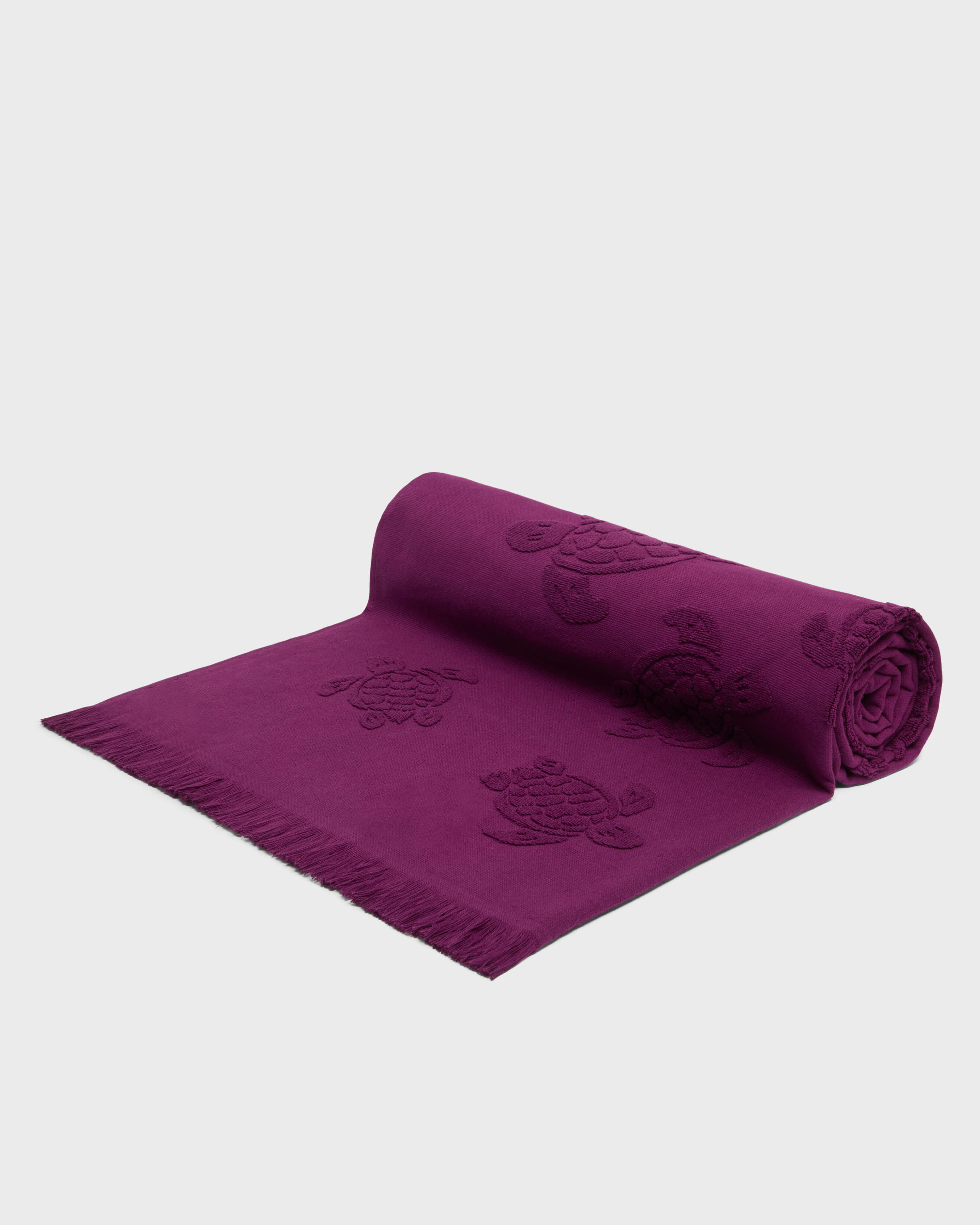 Beach Towel in Organic Cotton Turtles Jacquard KERALA supp4 view