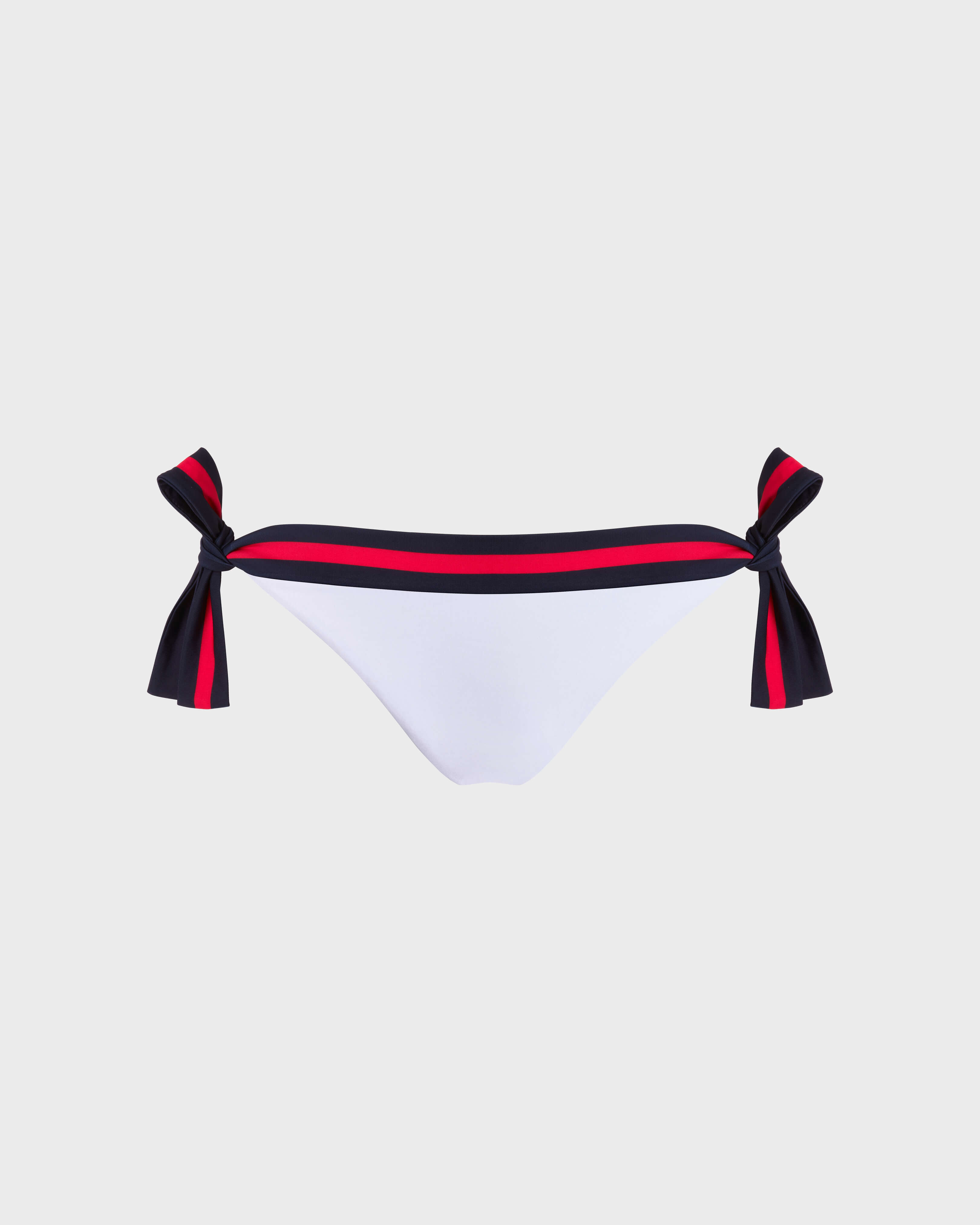 Women Side Tie Bikini Bottom Solid - Vilebrequin x Ines de la Fressange WHITE front view