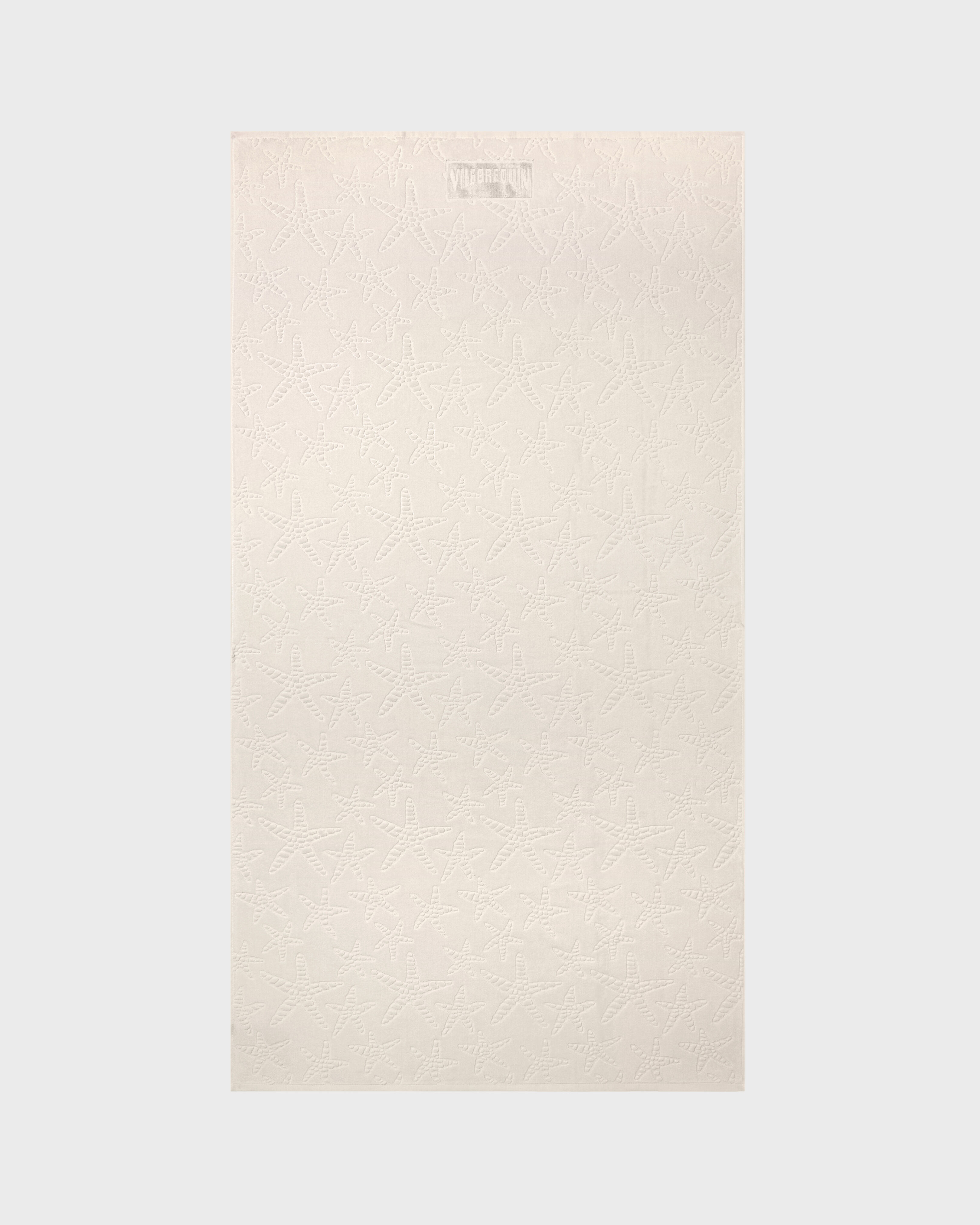 Cotton Beach Towel Starlettes Jacquard BRUME front view