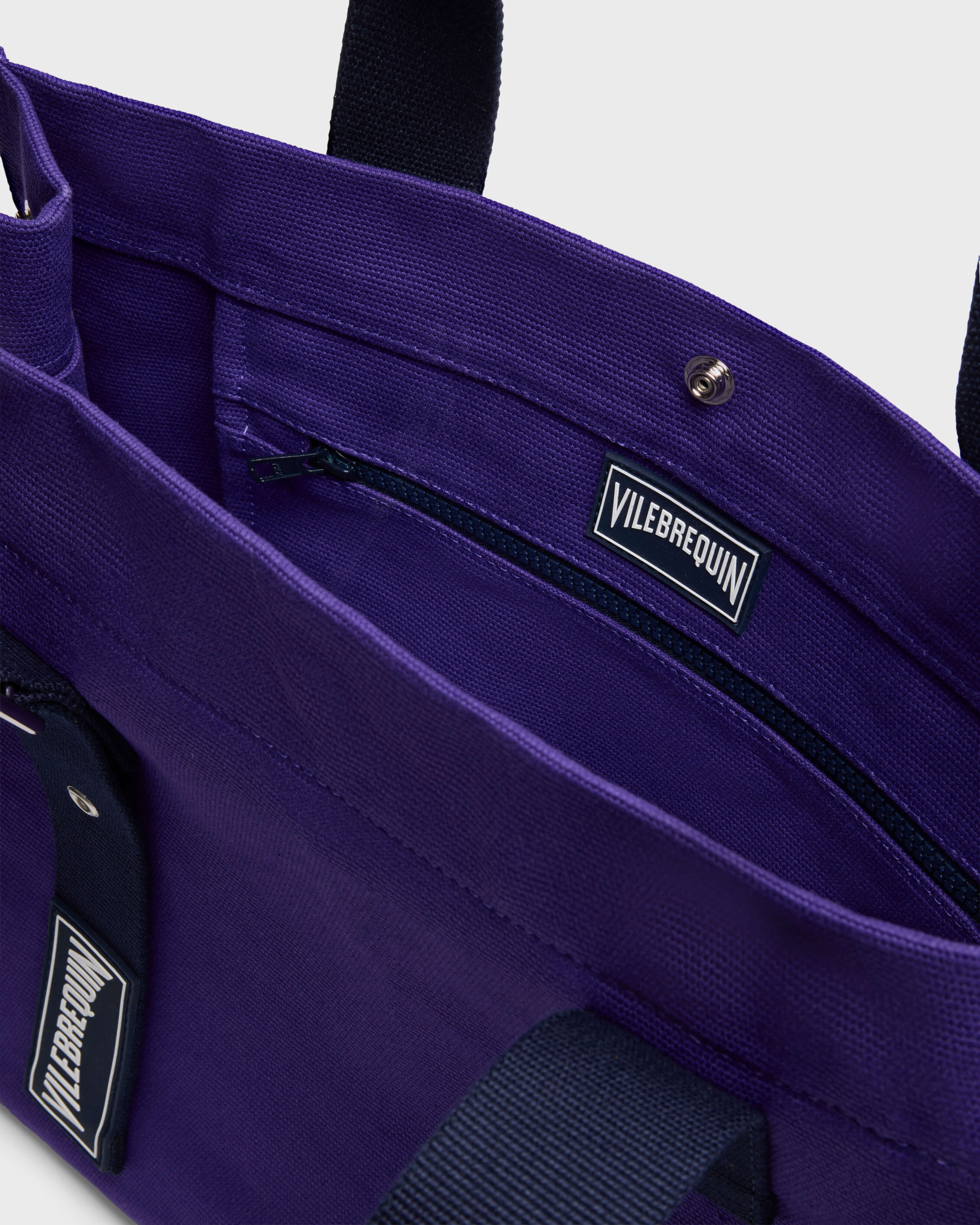 Small Cotton Beach Bag Solid VIOLETTE look1 view