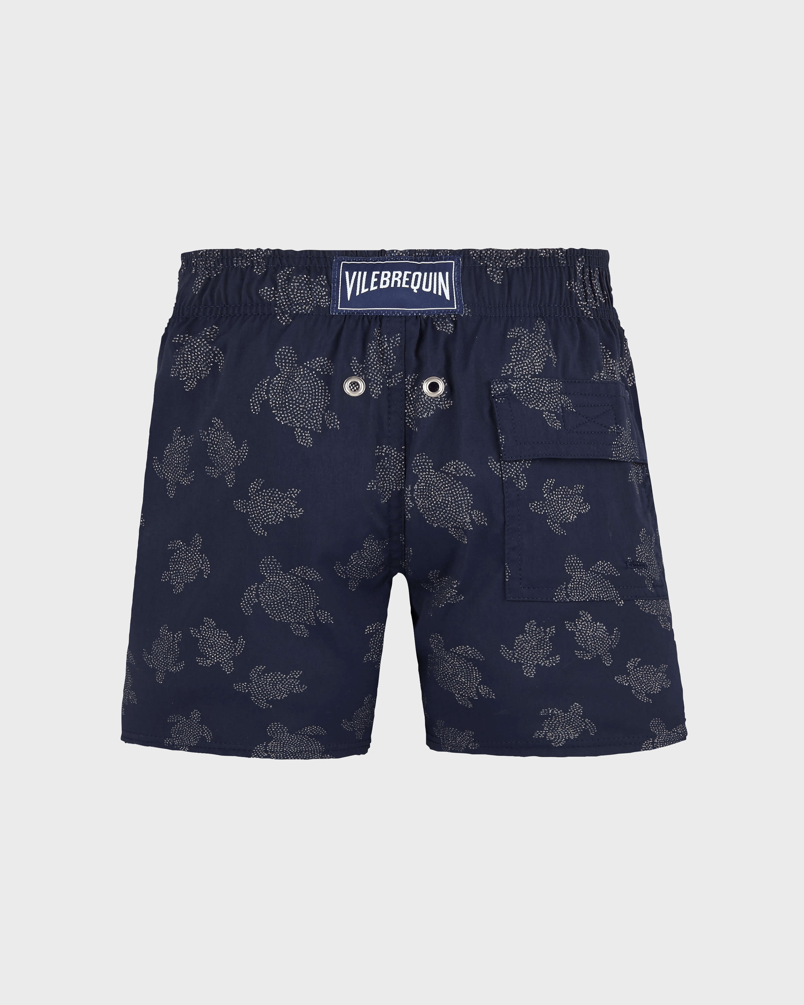 Bañador elástico con estampado Diamond Turtles para niño AZUL MARINO back view