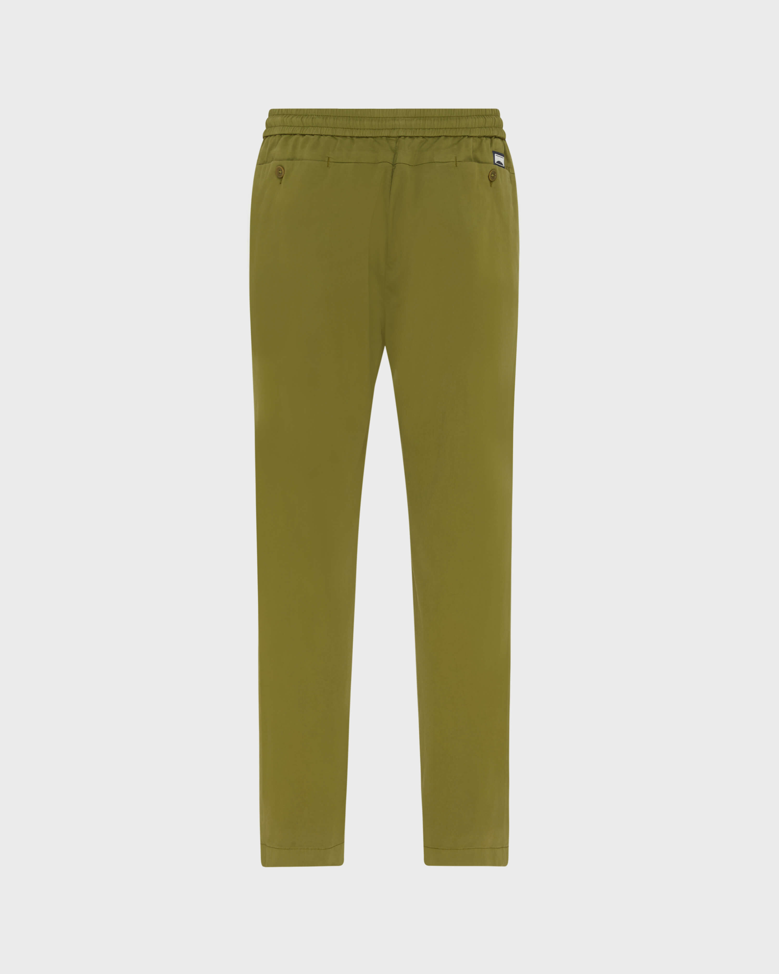 Pantalon en coton satin homme uni KAKI back view