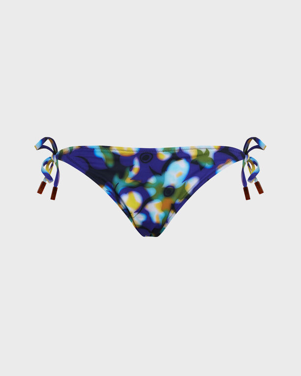 Vilebrequin - Women Side Tie Bikini Bottom Frangipanier Trouble - Swimwear - Flore - Blue - Size XS