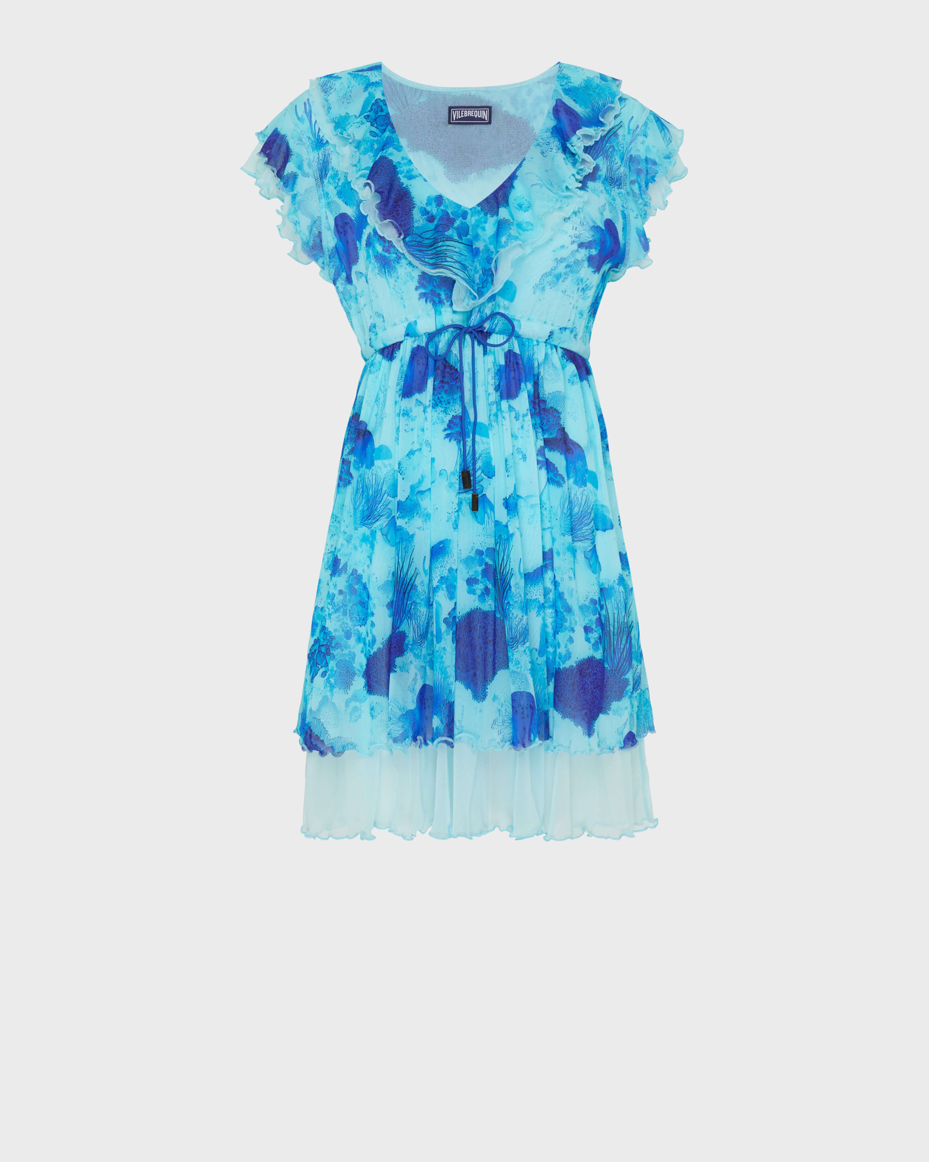 Vestito corto donna in tulle Coral Reef OXYGENE front view