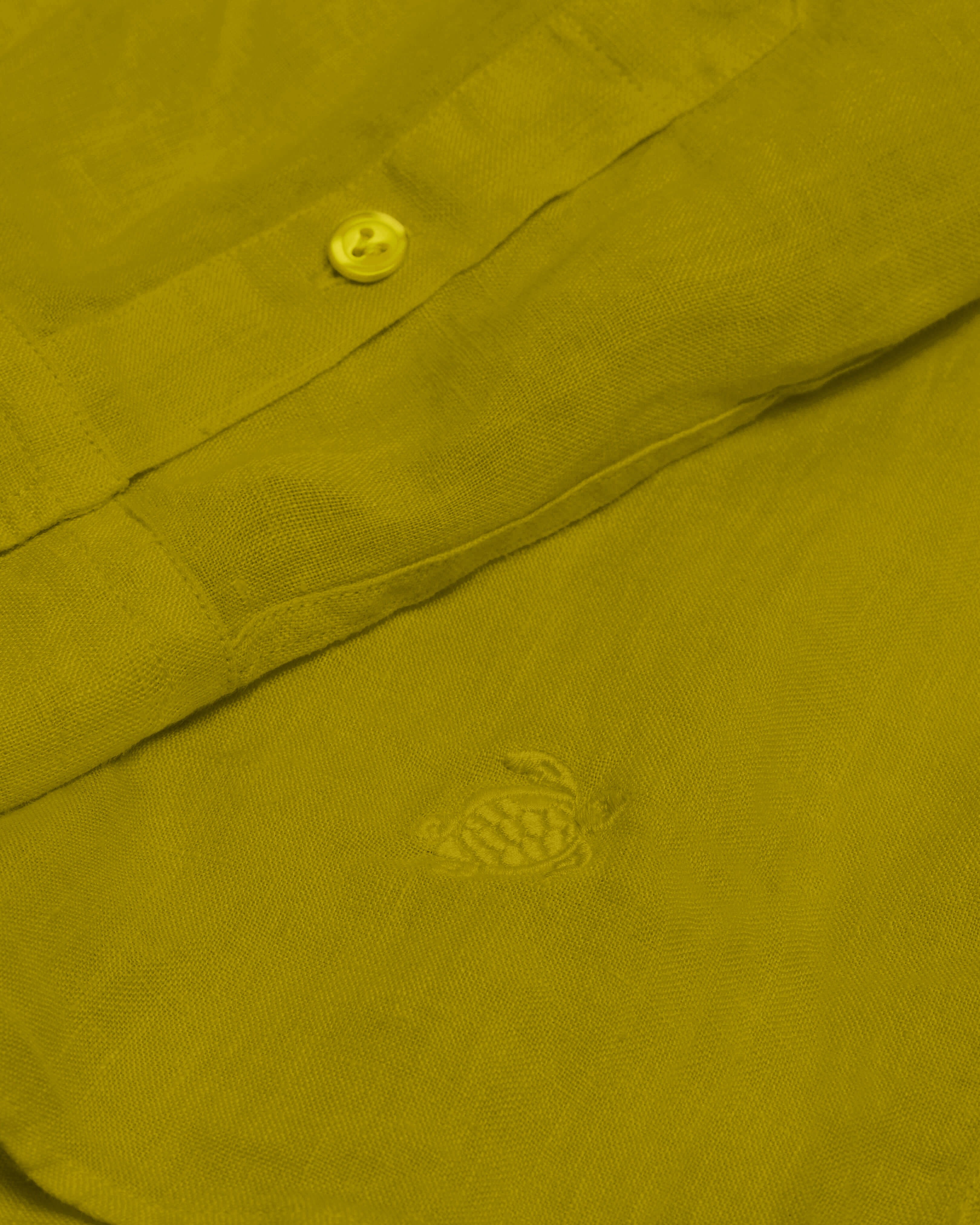 Einfarbiges Hemd aus Leinen für Herren ABSINTH supp1 view