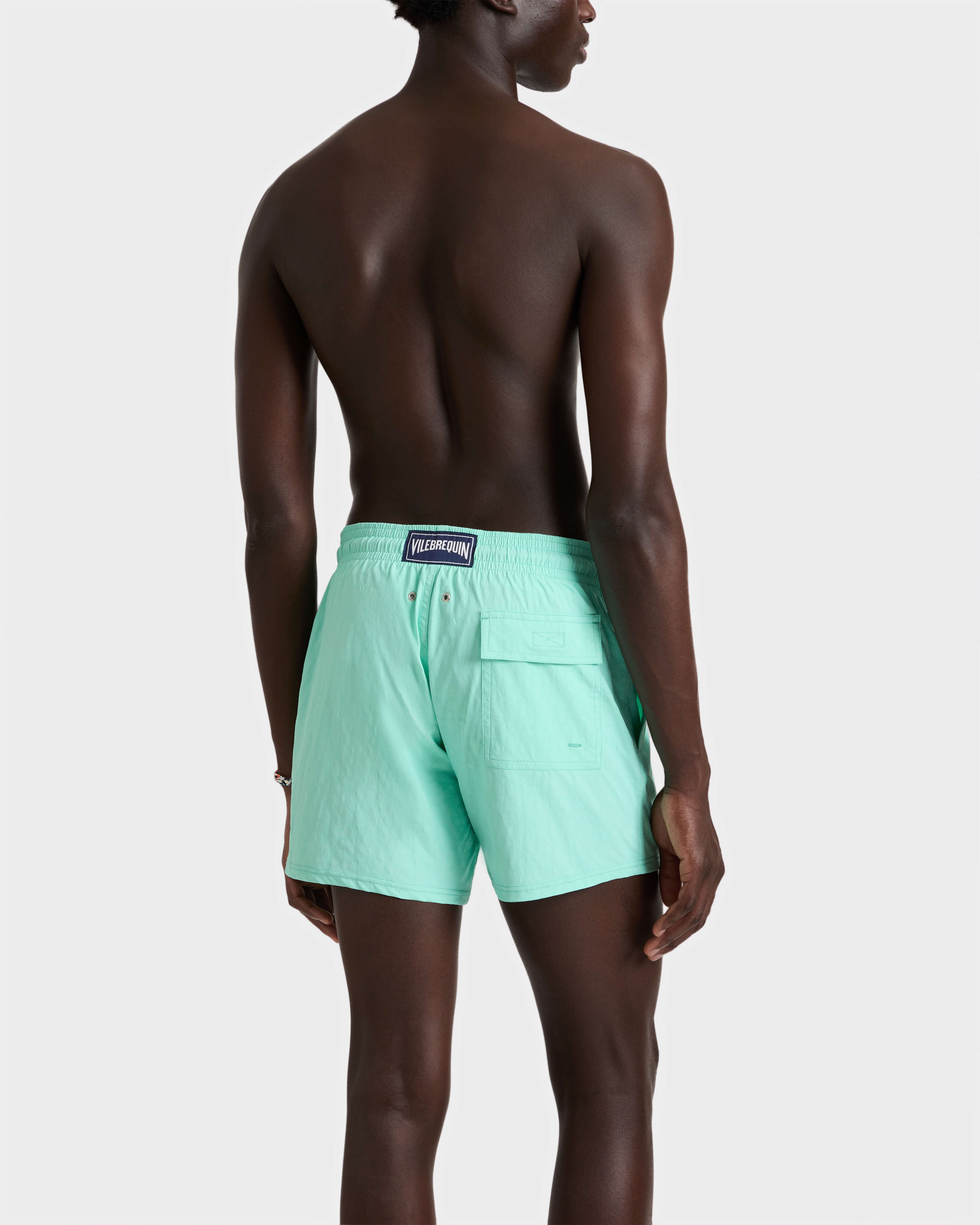 Kurze Turtles Jacquard Stretch-Badeshorts für Herren CARIBBEAN backworn view