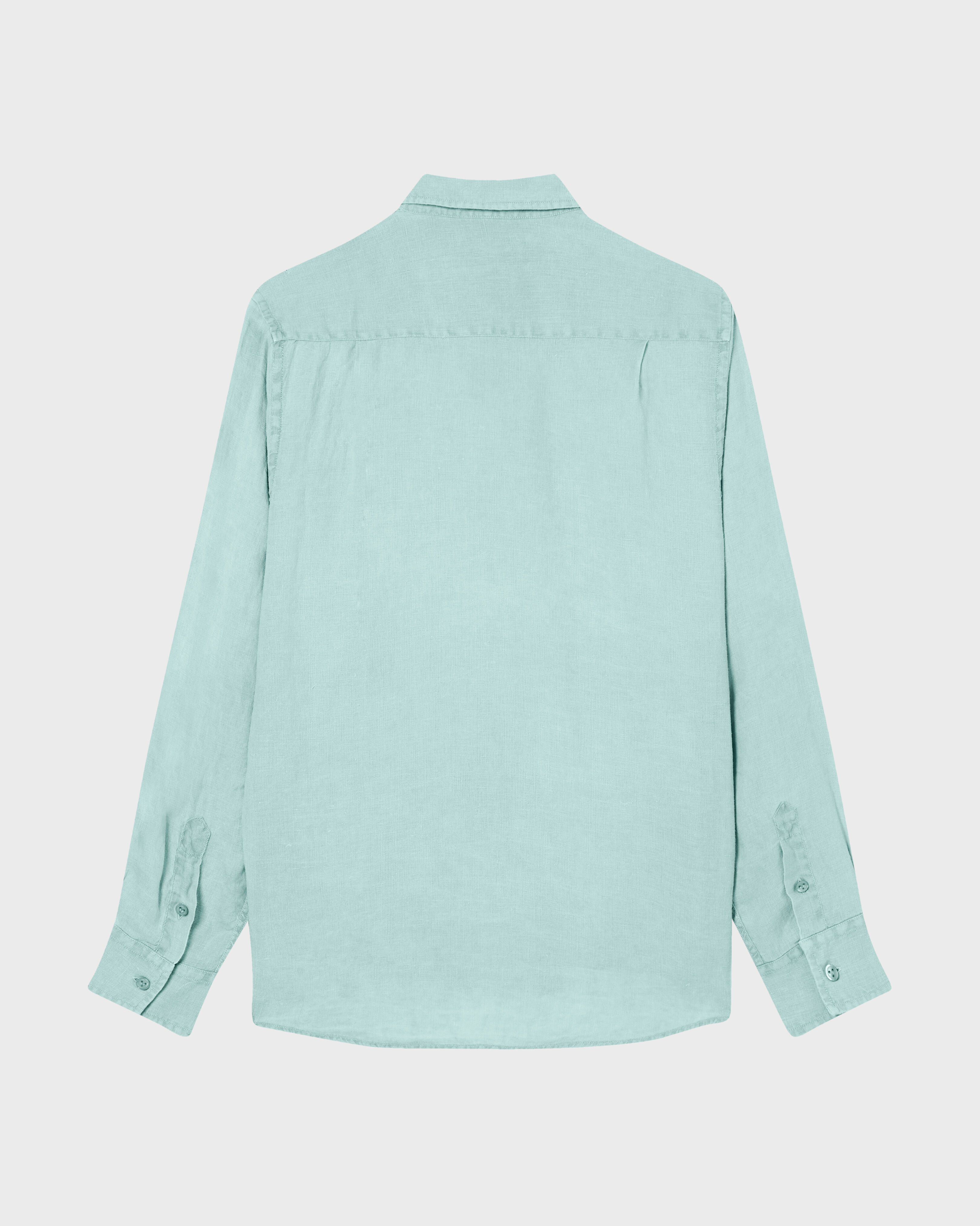 Camisa de lino lisa para hombre CARIBBEAN back view