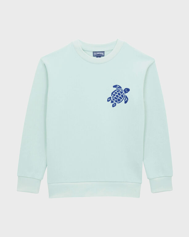 Vilebrequin – Sweatshirt Mit Rundhalsausschnitt Und Aufgestickter Schildkröte Für Kinder – Sweatshirt – Garibou – Blau – Größe 2