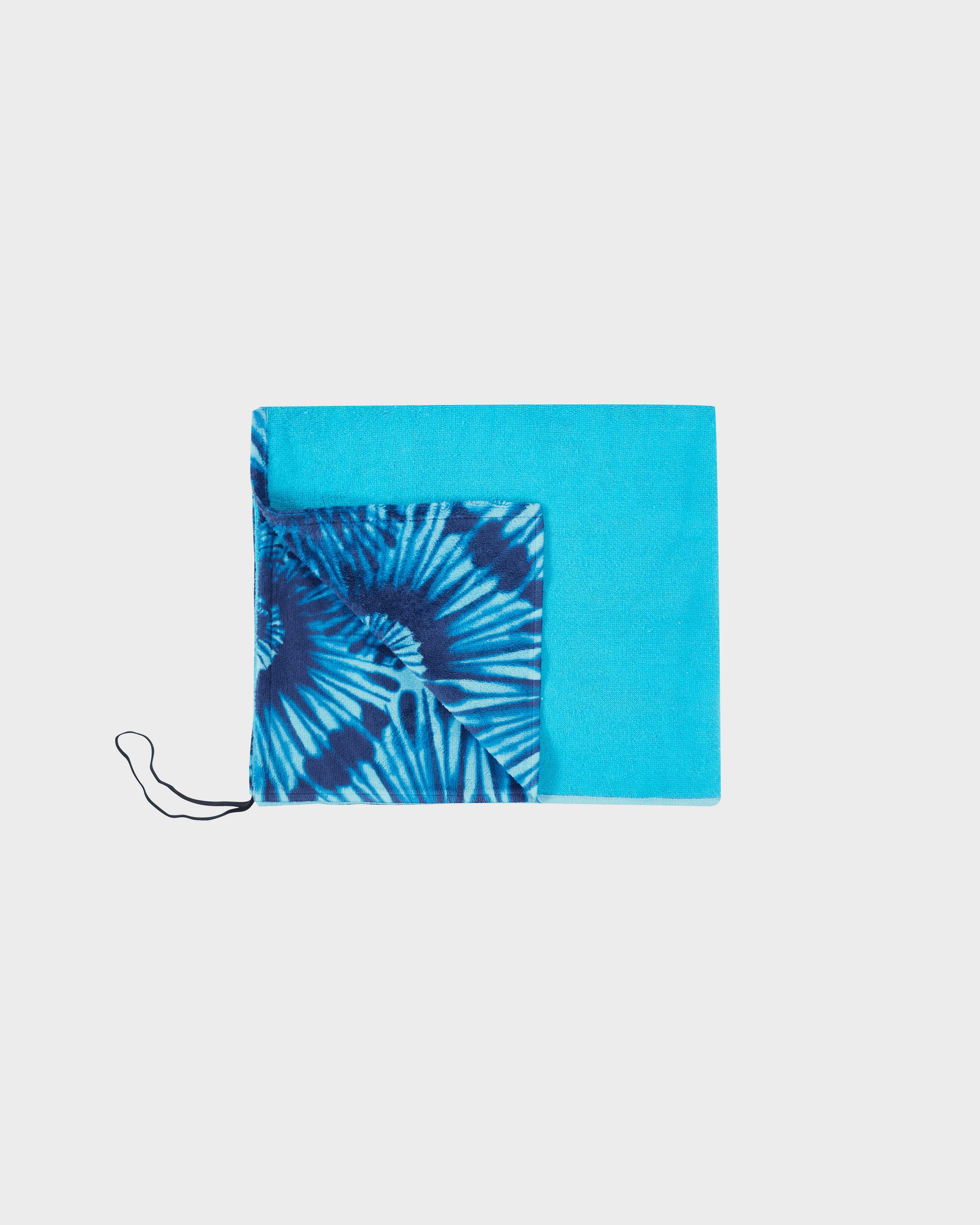 Nautilus Tie And Dye Strandtuch AQUAMARIN BLAU back view