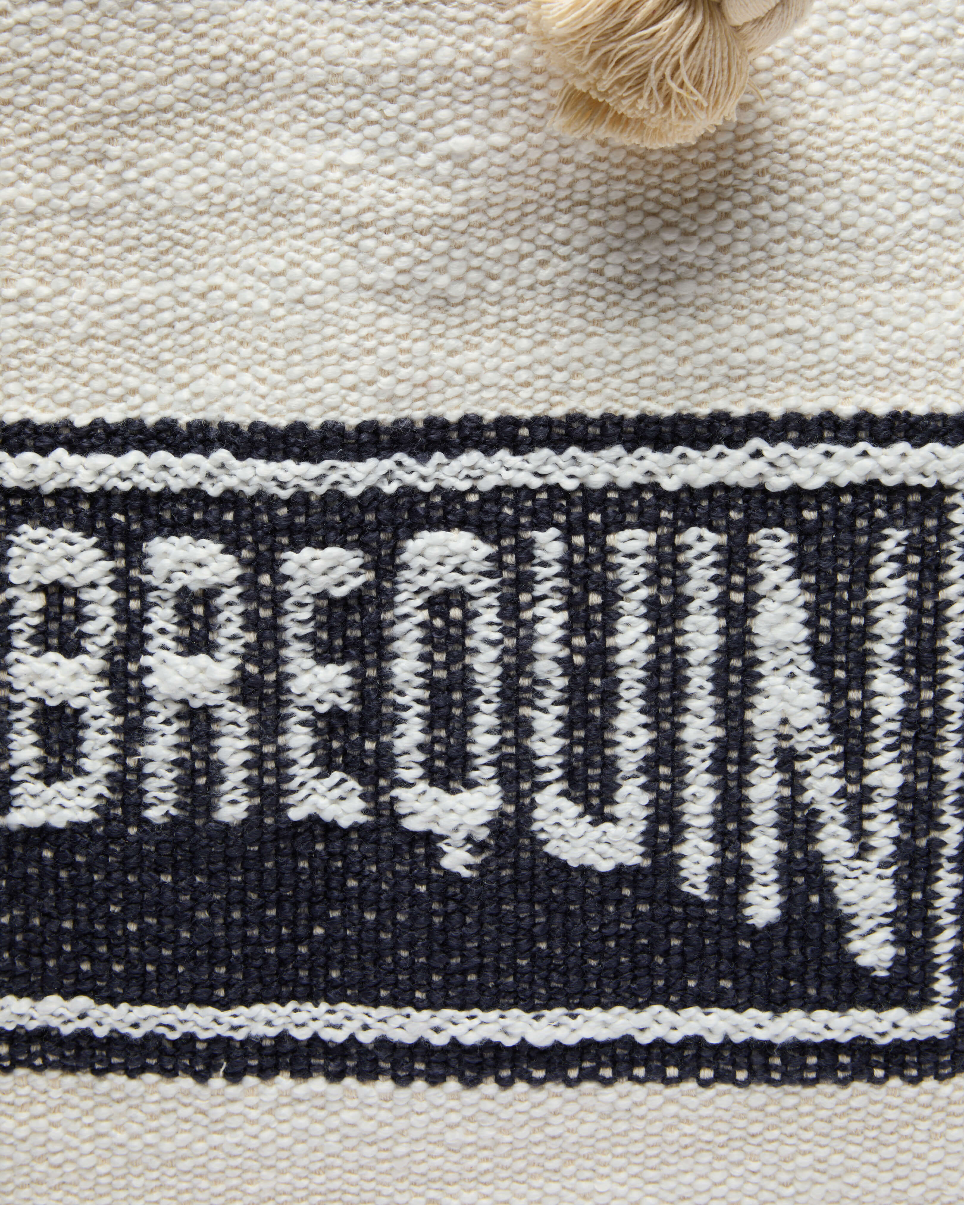 Cotton Woven Beach Bag Vilebrequin NAVY look2 view