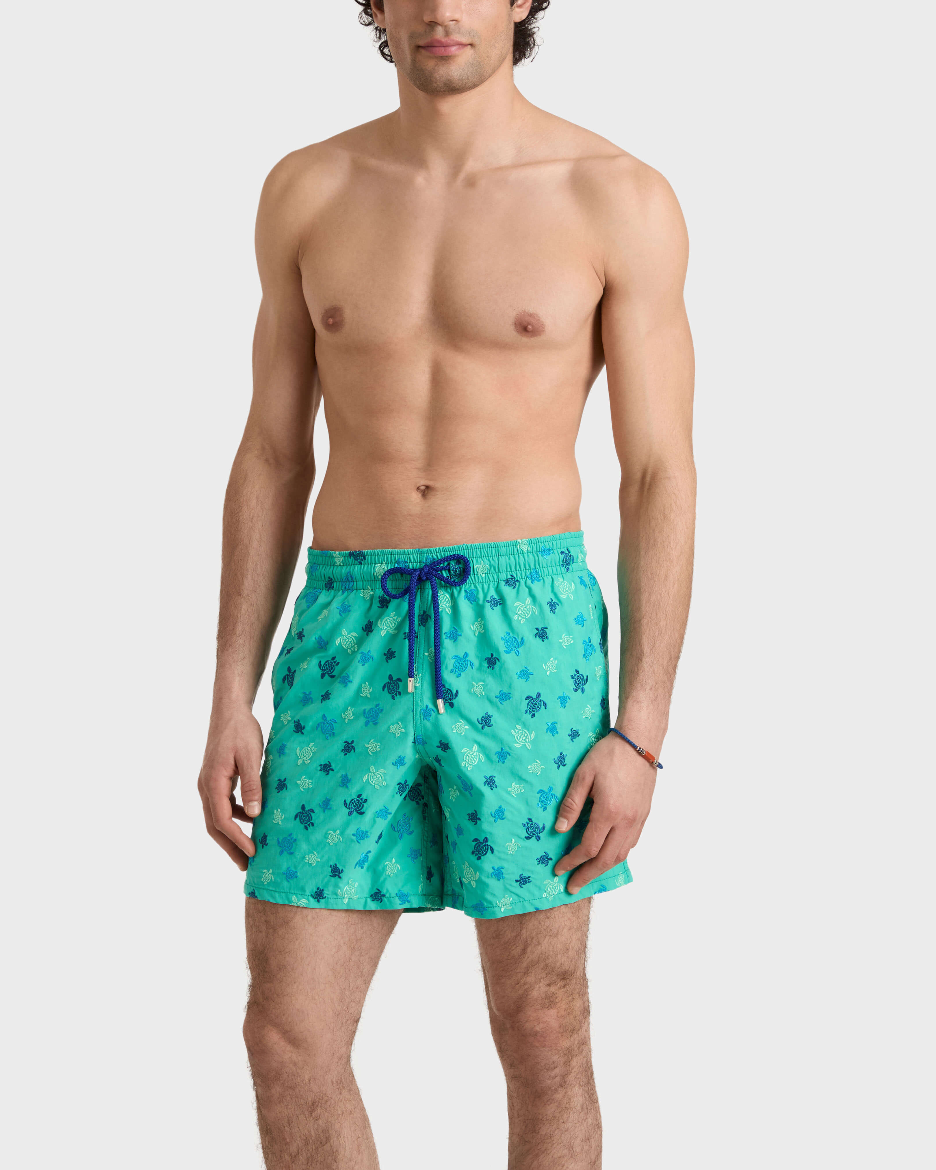 Micro Ronde des Tortues Badeshorts mit Stickerei für Herren – Limitierte Serie VERONESENGRÜN frontworn view