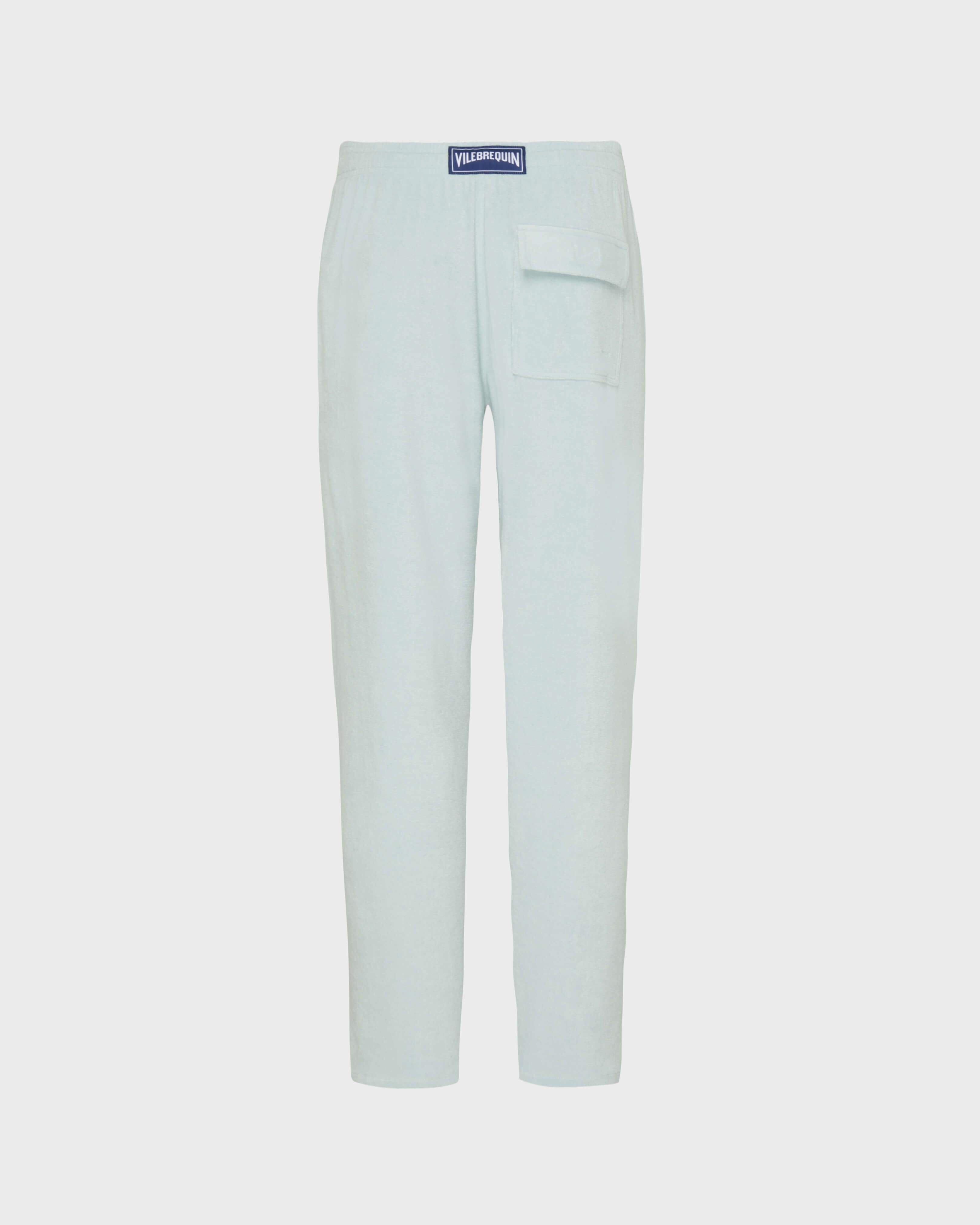Men Terry Pants Solid PACIFIC back view
