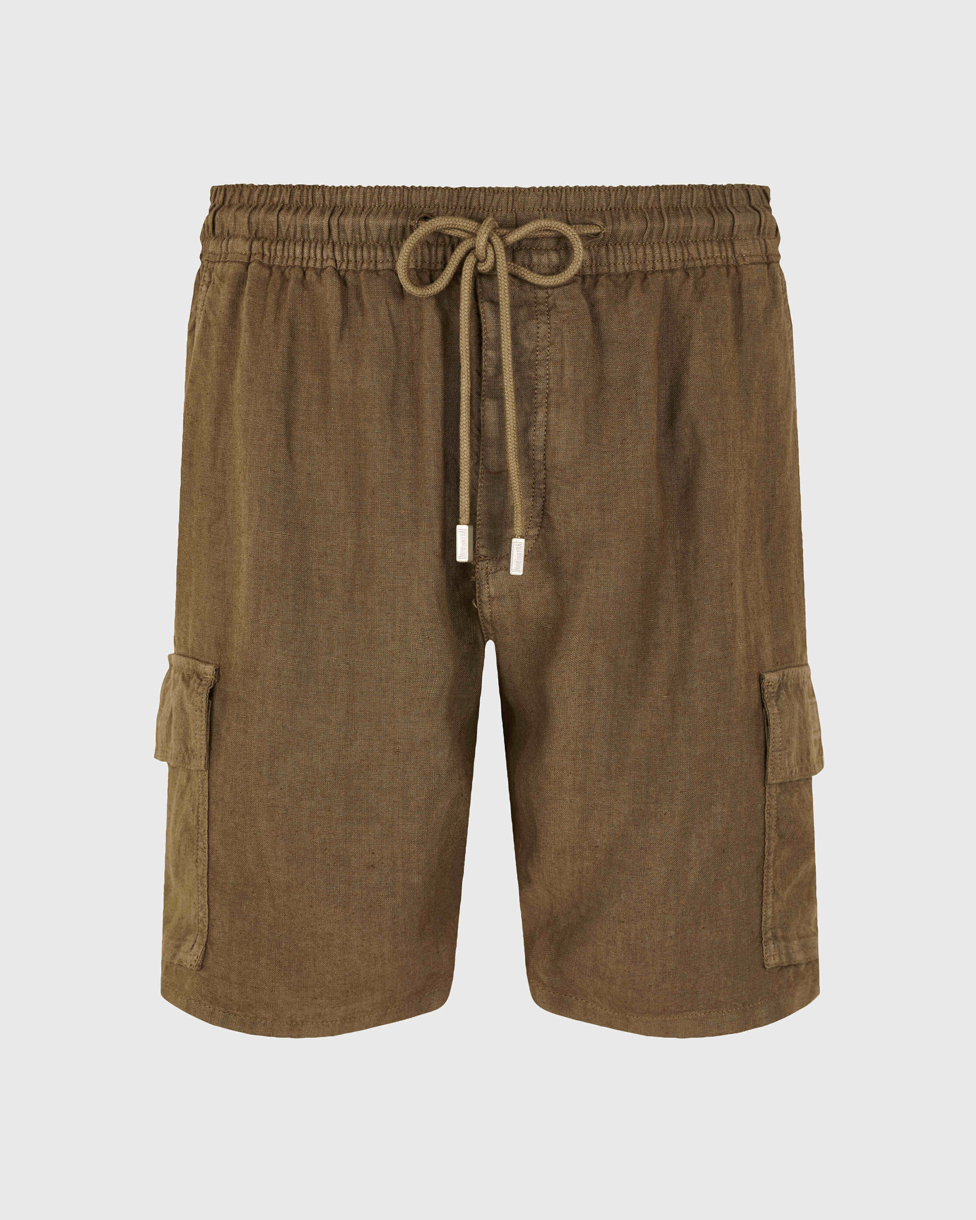 Bermuda en lin homme Teinture Bio-sourcée MAQUIS front view