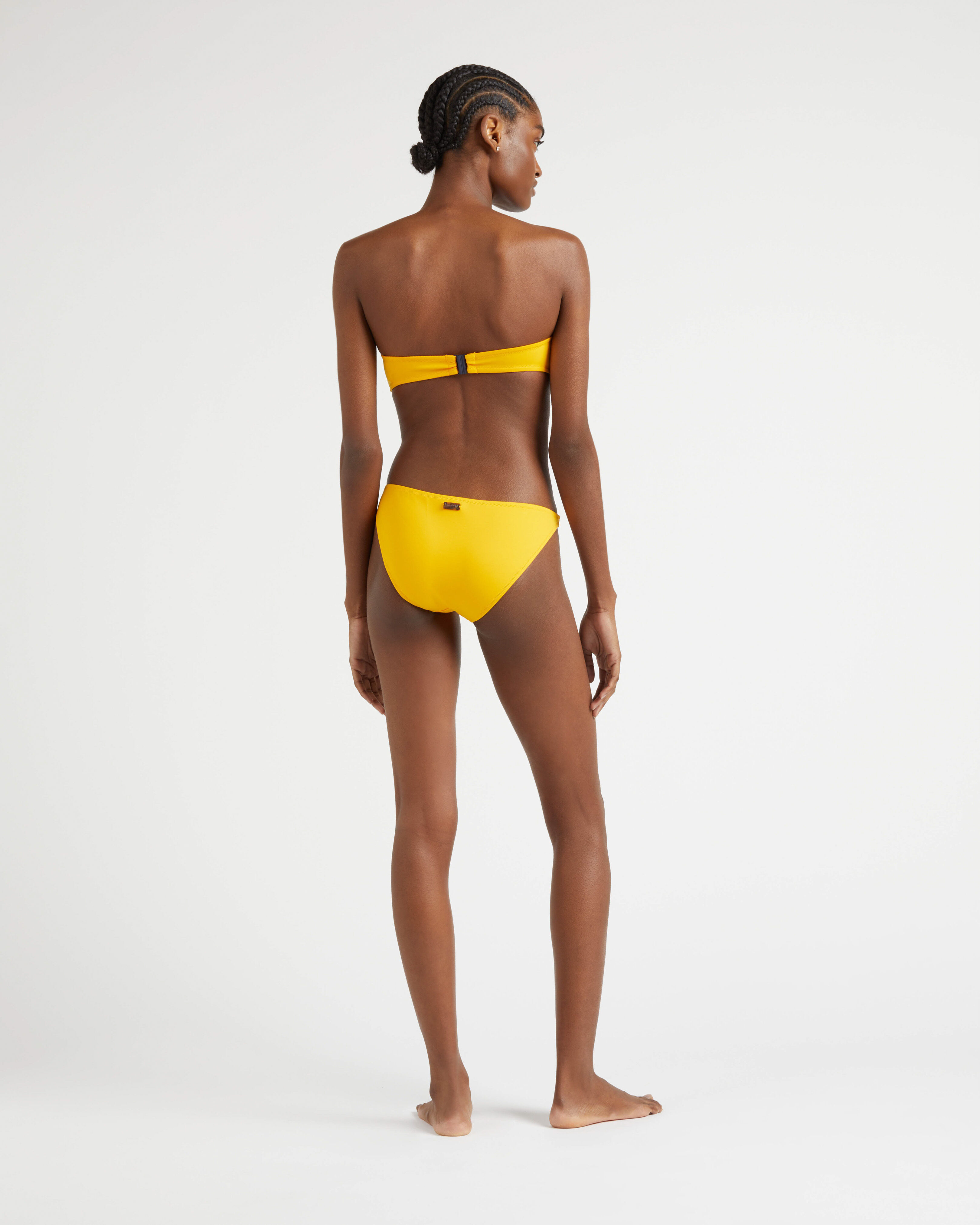 Women Mini Brief Bikini Bottom Solid MANGO backworn view