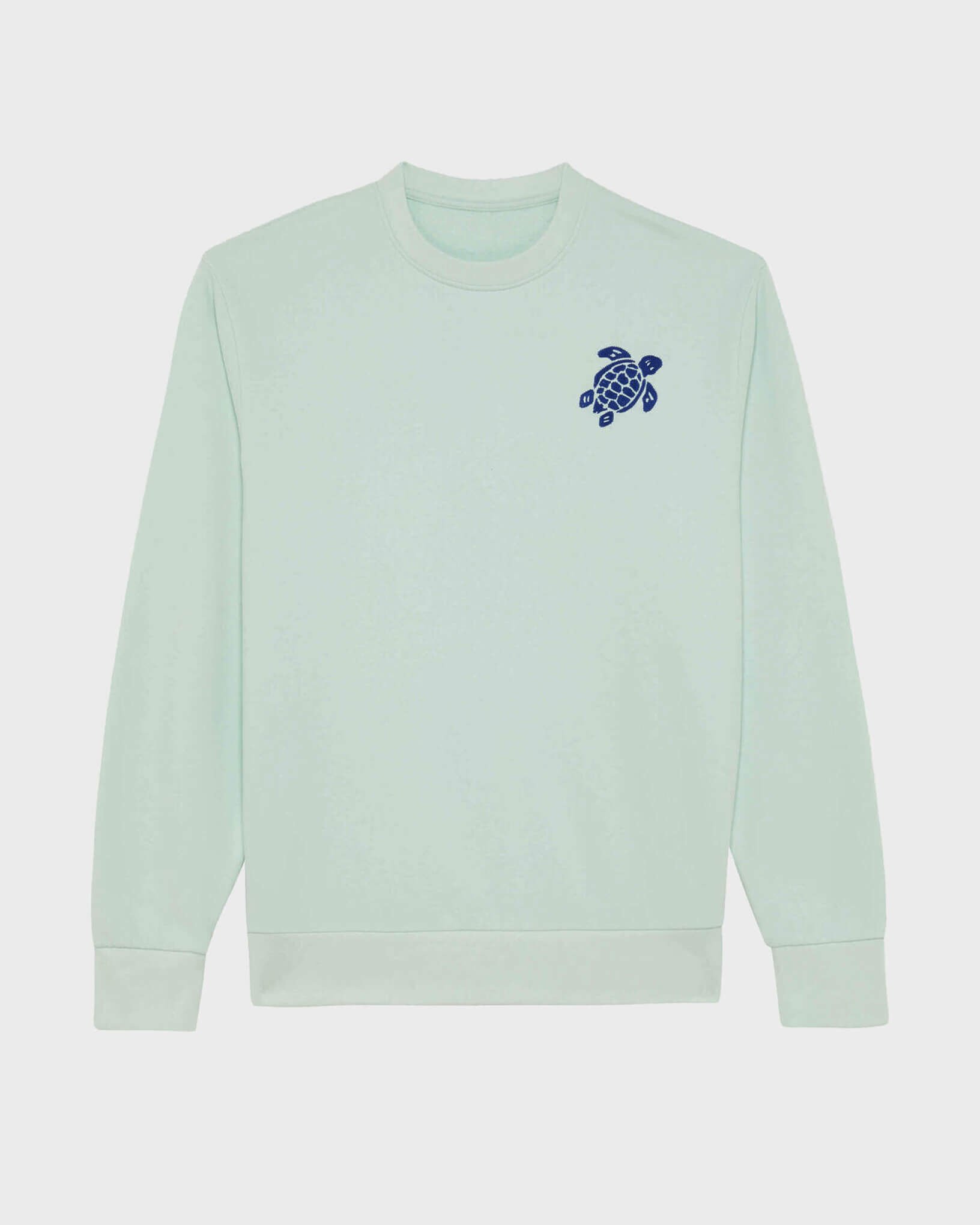 Men Crewneck Organic Cotton Sweatshirt Turtle PACIFIC front view