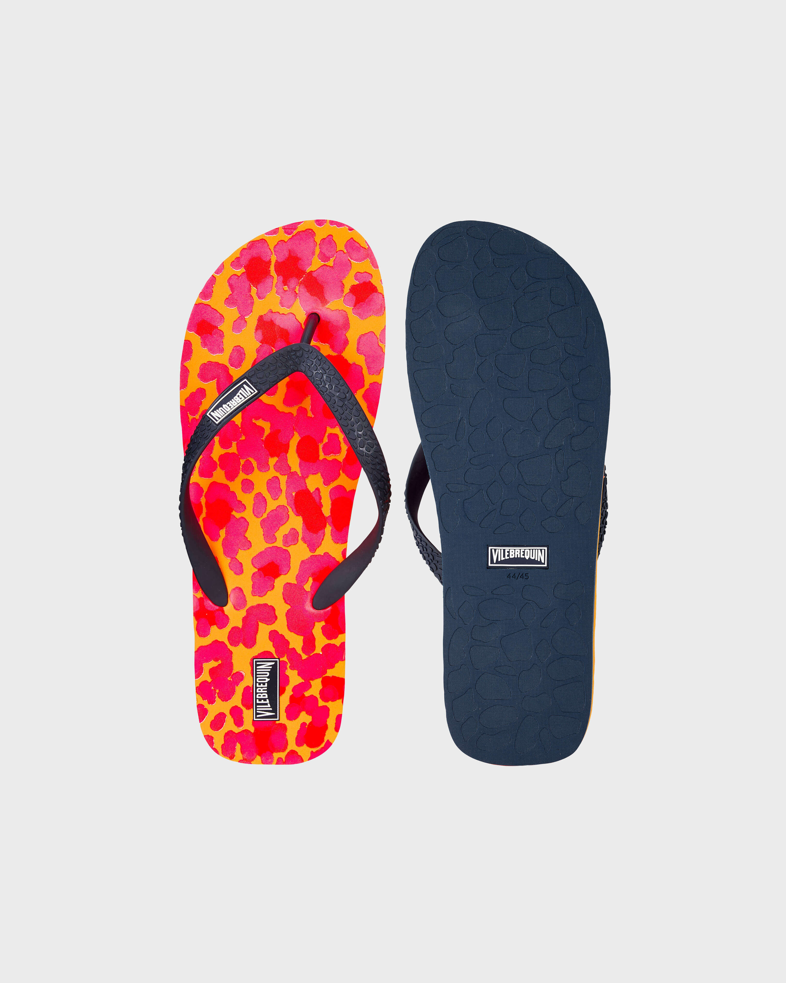 Chanclas para hombre con estampado New Leopard ALBARICOQUE front view