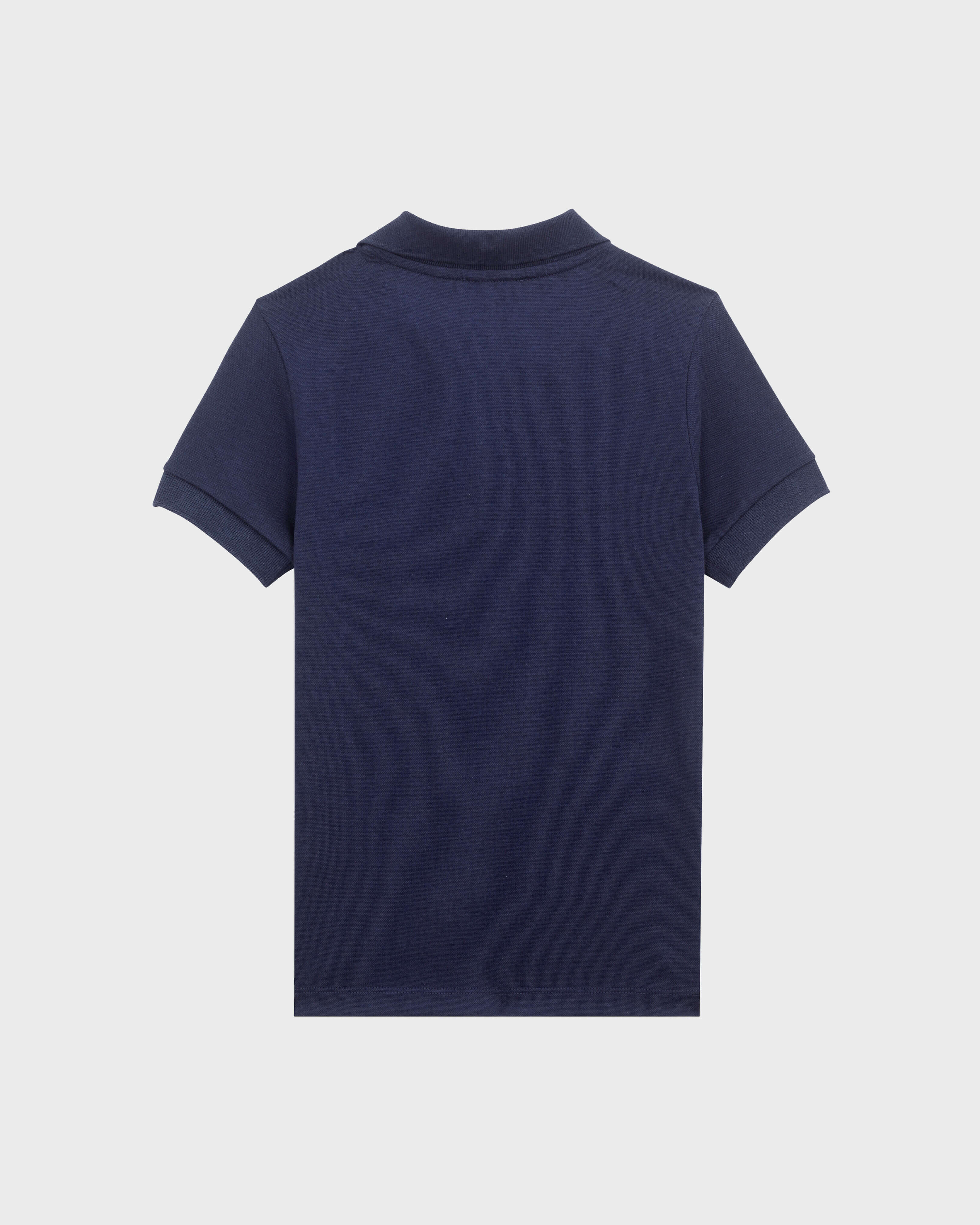 Boys Cotton Polo Embroidered Lobster NAVY back view