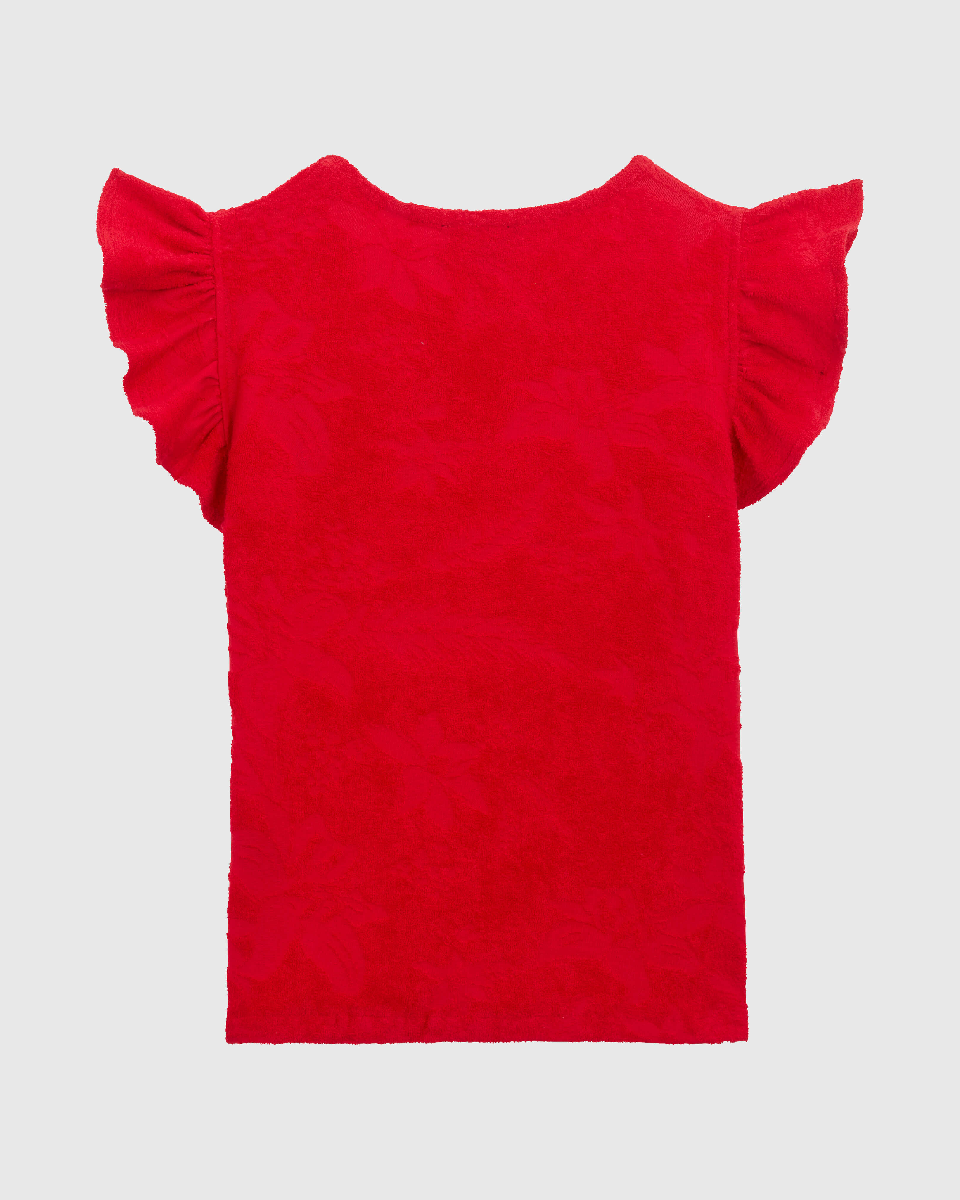 Girls Terry Tank Top LIPSTICK back view