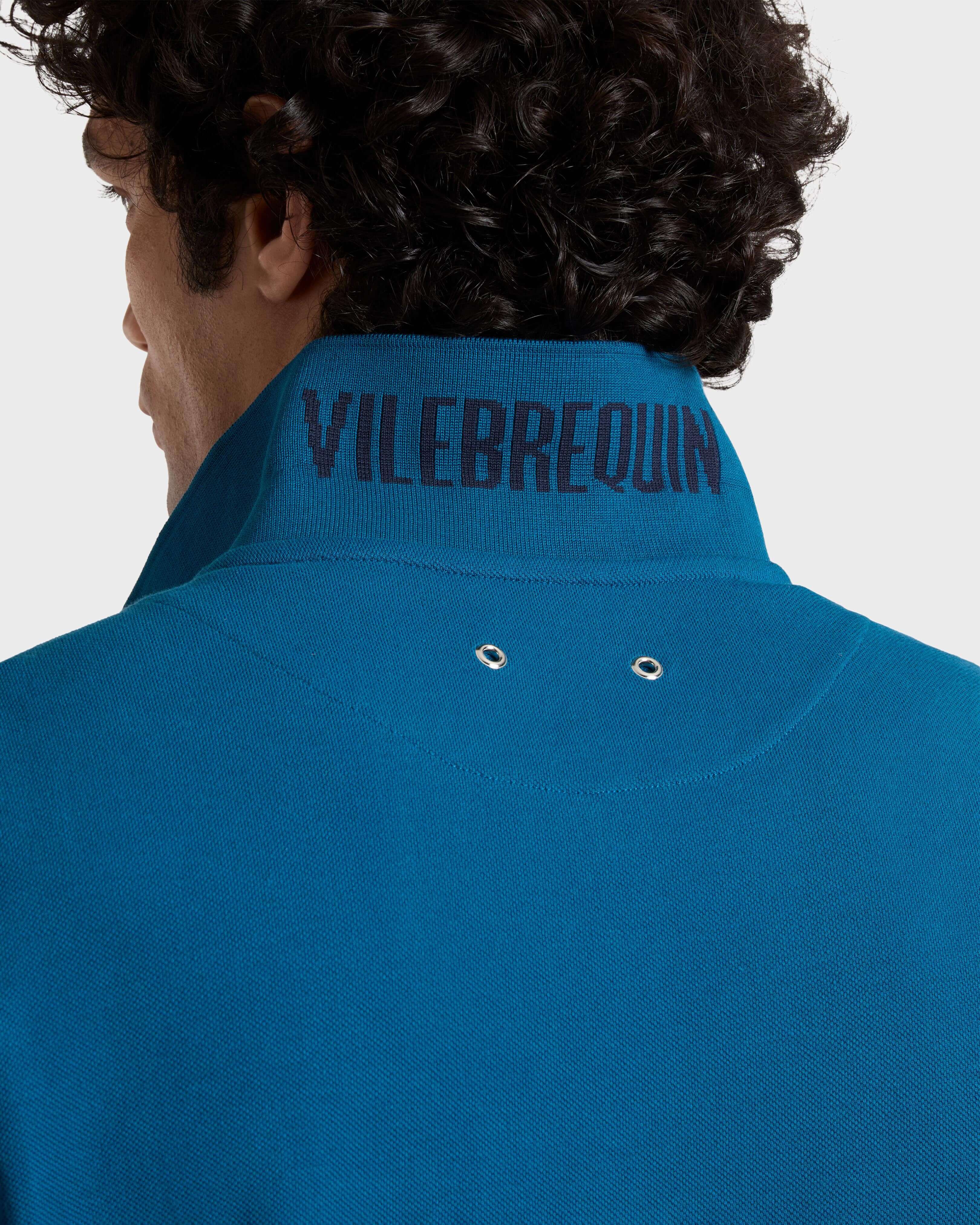 Polo de algodón de color liso para hombre PEACOCK supp2 view