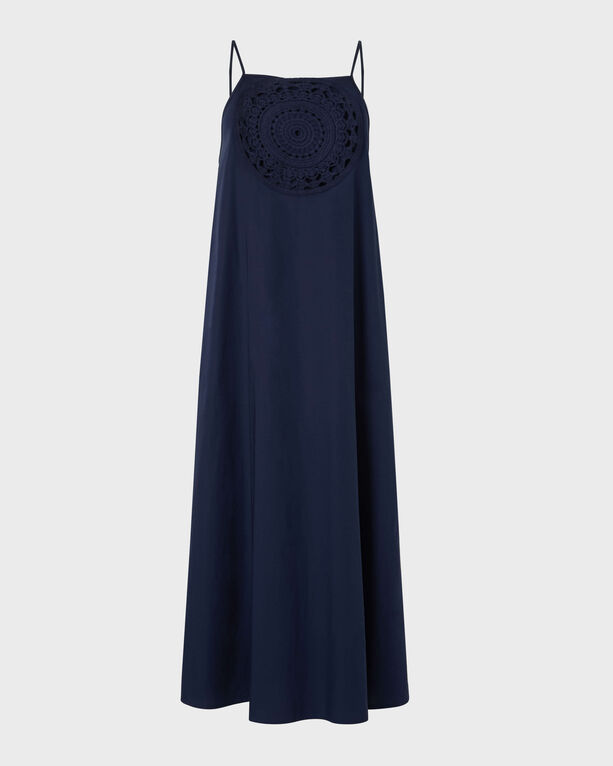 Vilebrequin - Women Crochet Medallion Poplin Midi Dress - Dress - Lizie - Blue - Size XS