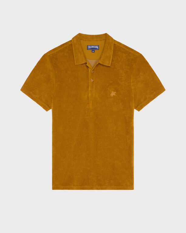 Vilebrequin - Men Terry Polo Shirt Solid - Polo - Phoenix - Brown - Size L
