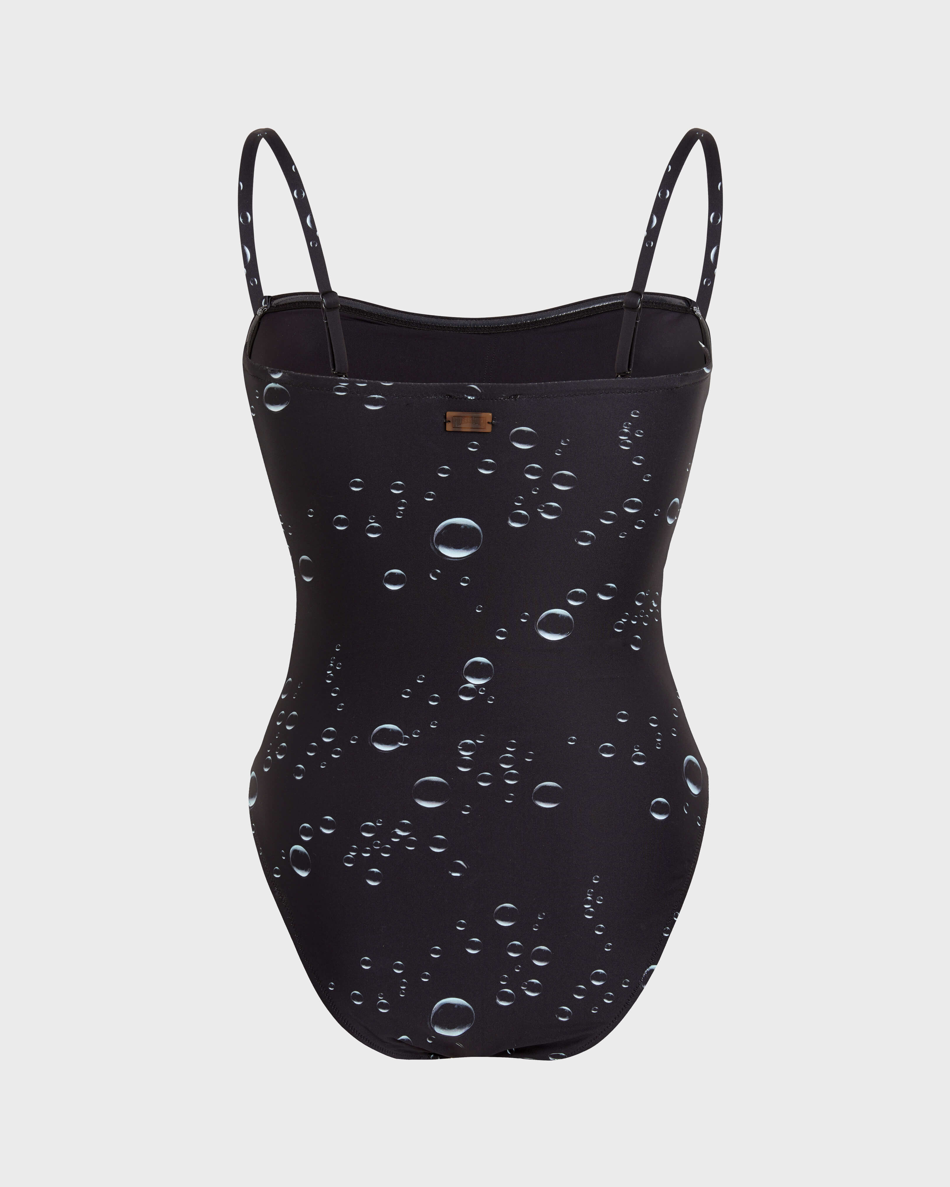 Costume intero donna con corpetto Bubble 3D NERO back view