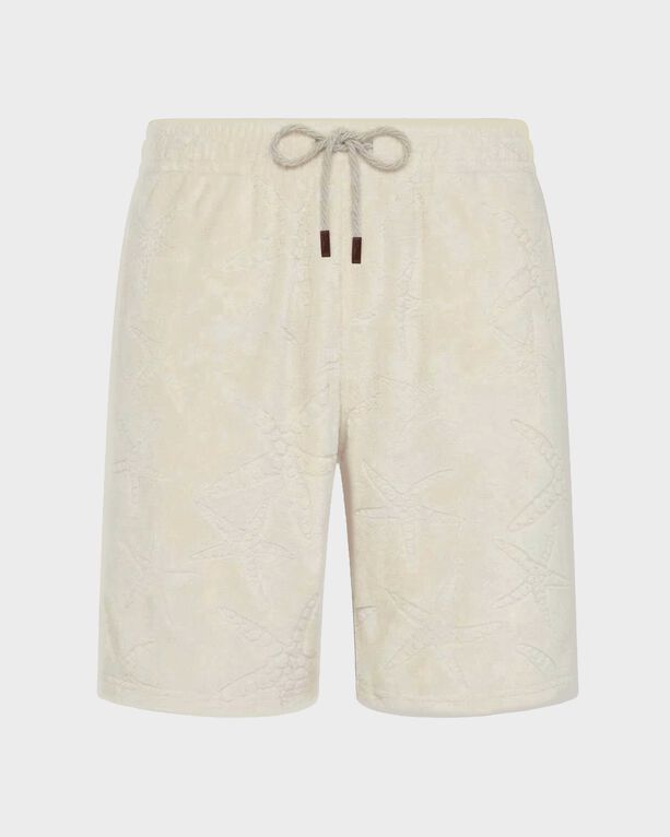 Vilebrequin - Men Terry Bermuda Shorts Starlettes Jacquard - Bermuda - Bolide - Beige - Size S