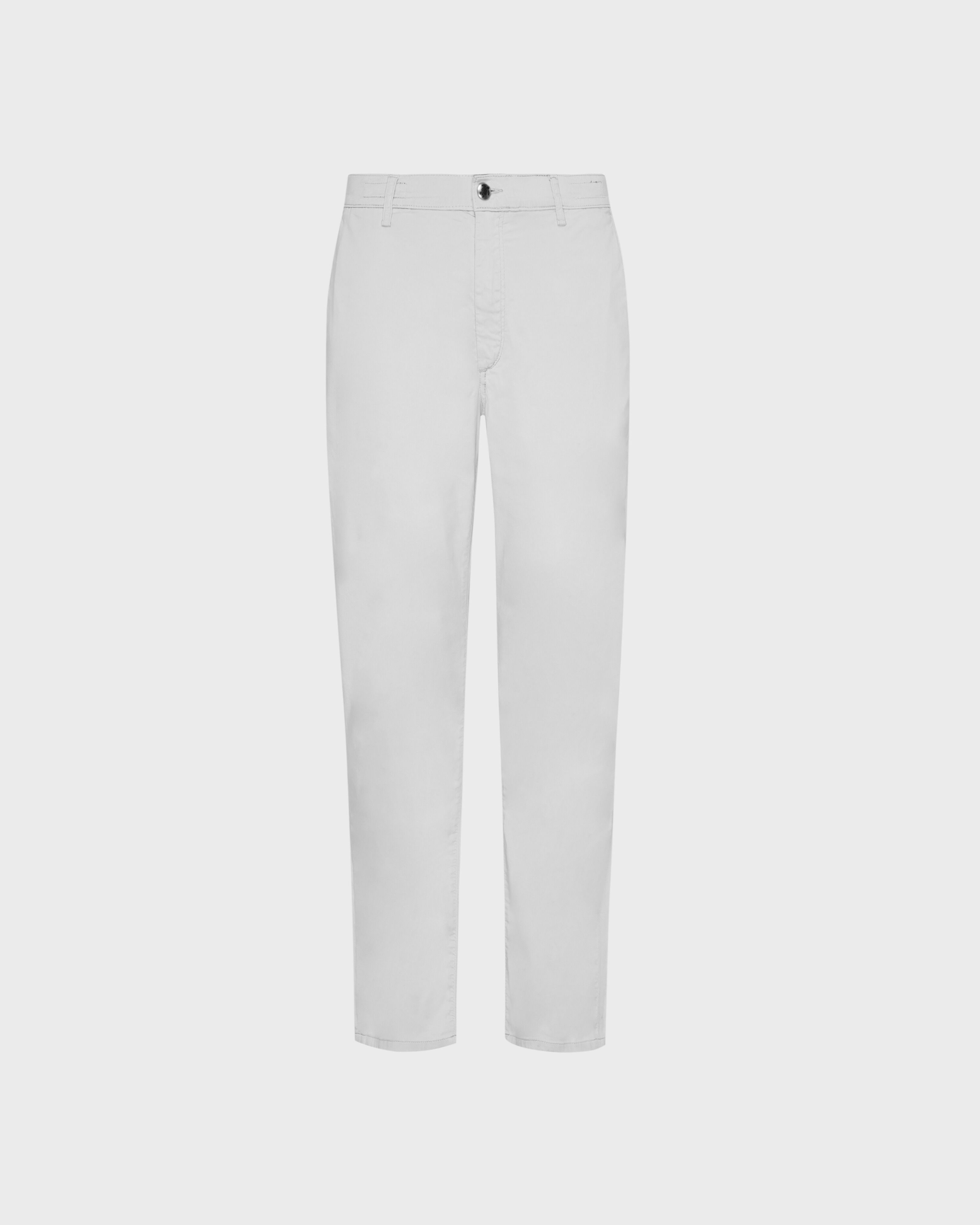 Men Tencel Satin Regular Pants WHITE front view