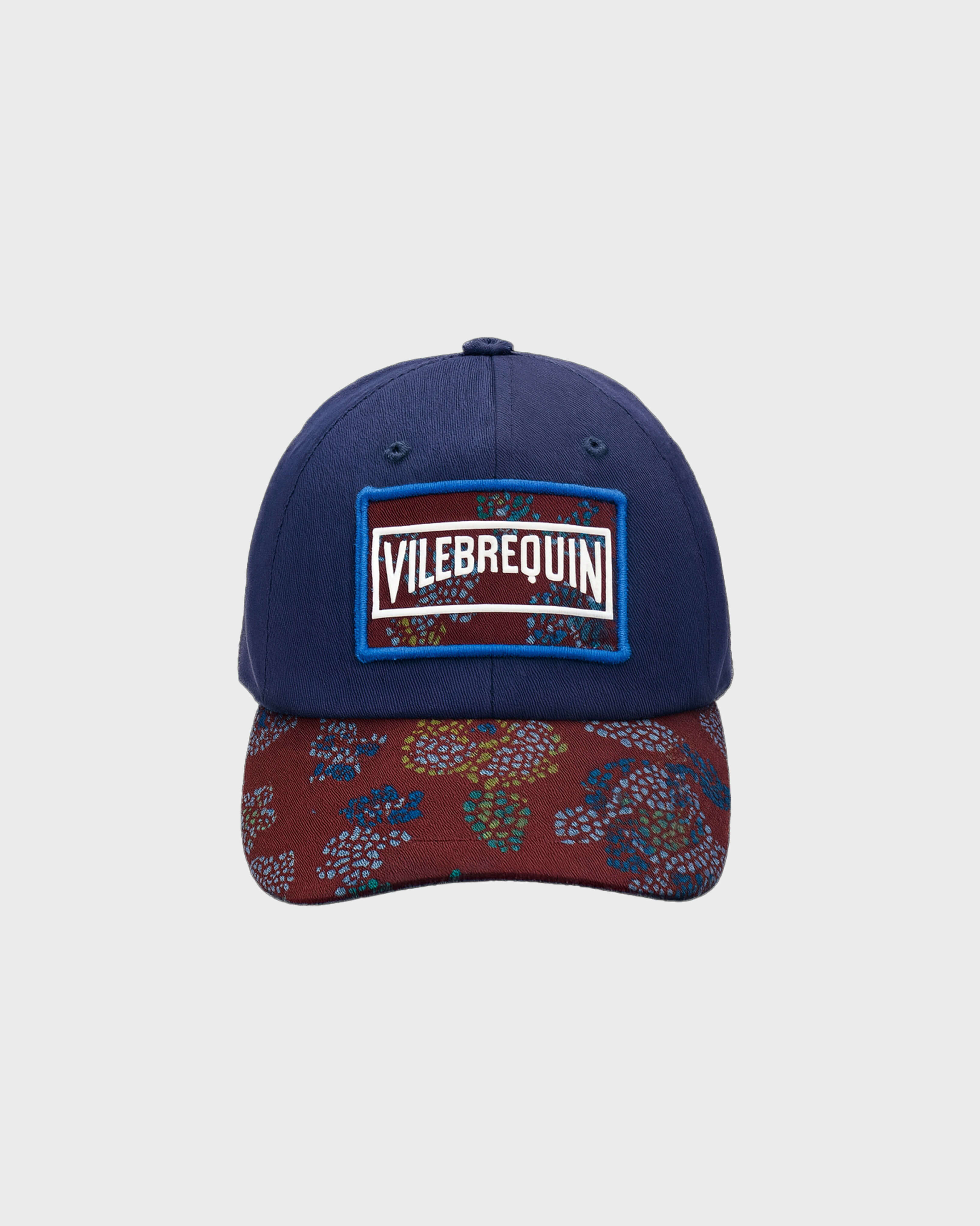 Men Printed Cap Mosaïque DARK DENIM W1 front view