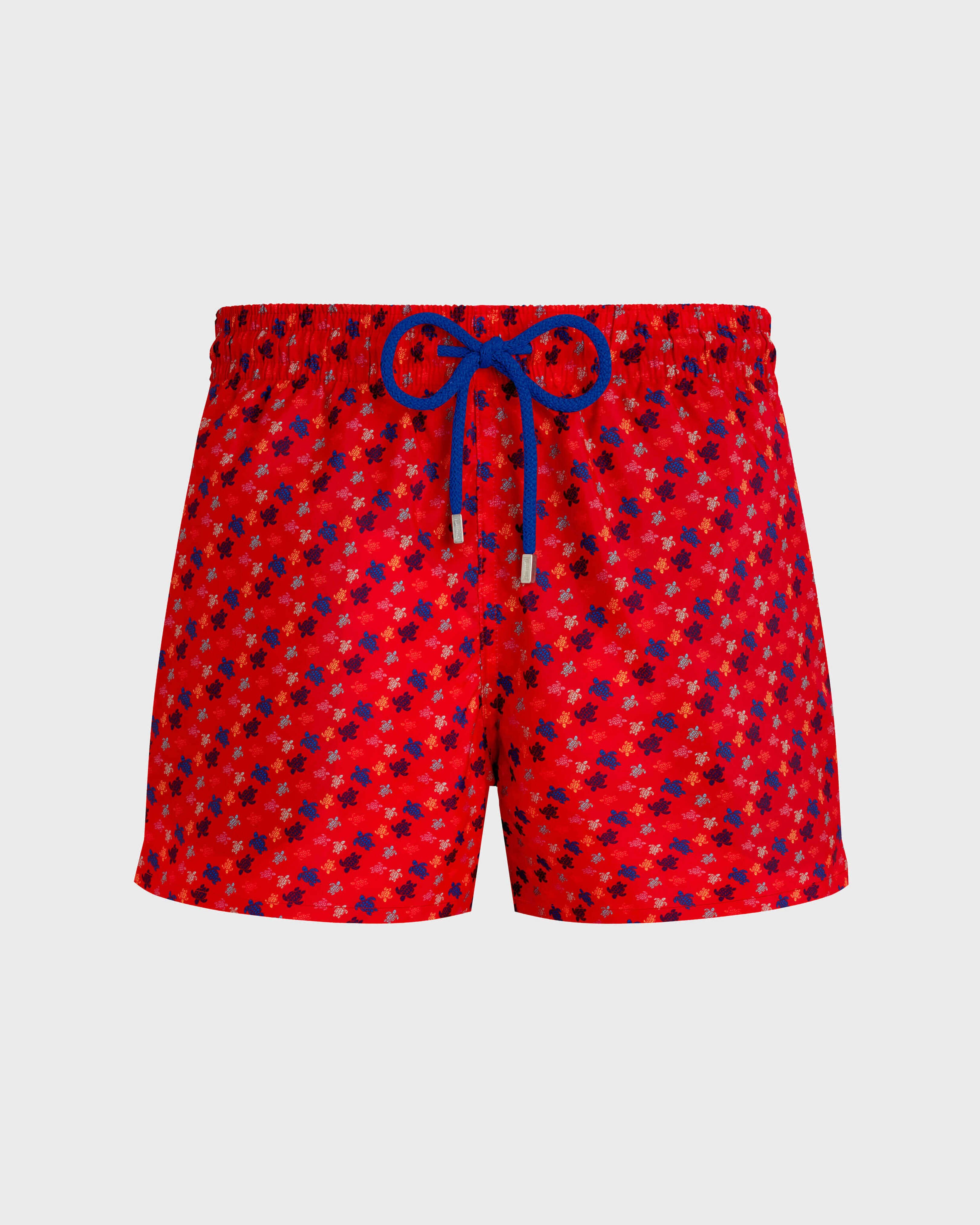 Men Short Swim Shorts Micro Ronde Des Tortues Rainbow POPPY RED front view