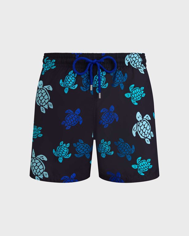 Vilebrequin - Men Ultra-light And Packable Swim Shorts Tortues Multicolores - Swimwear - Mahina - Black - Size L