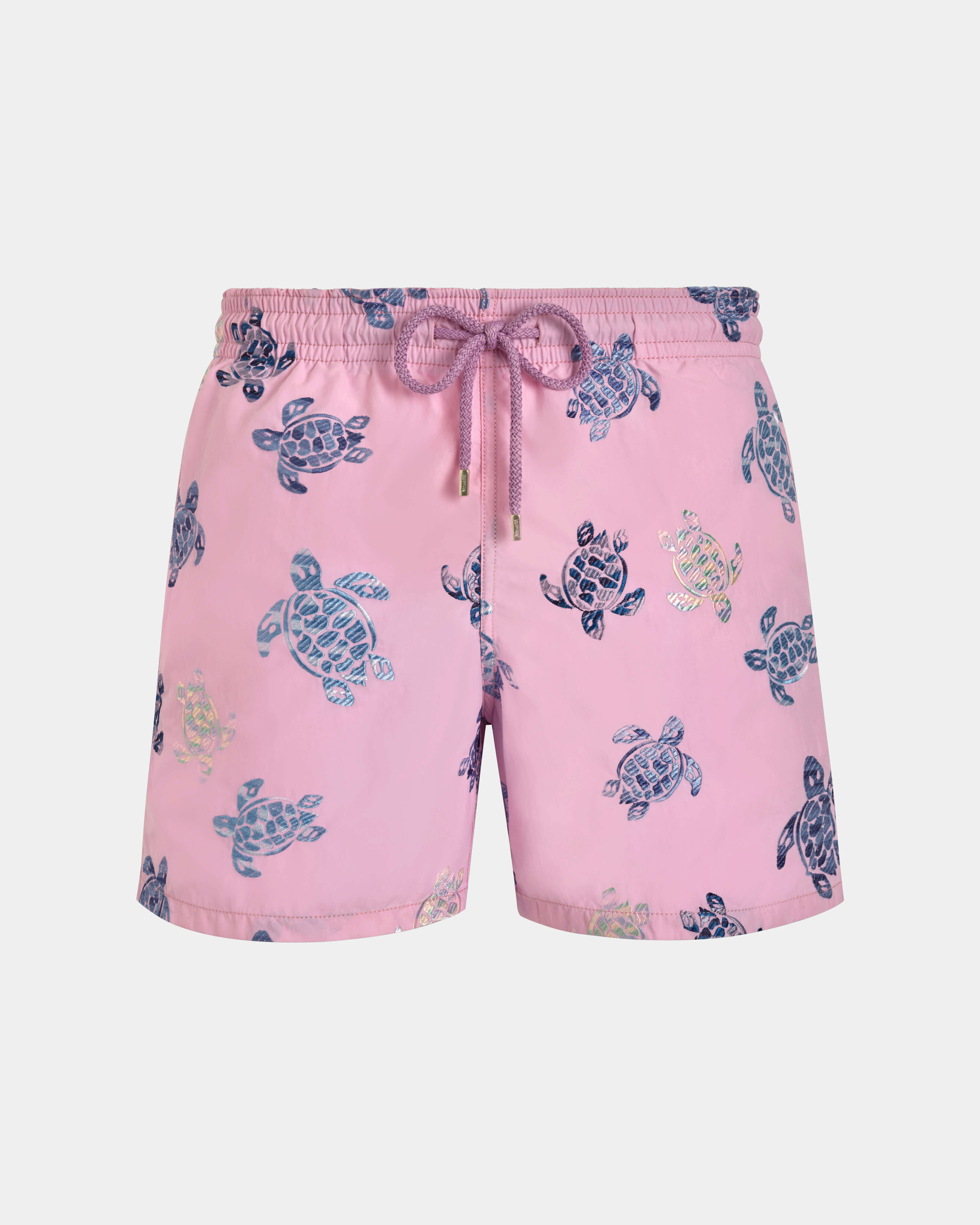 Men Swim Shorts Embroidered Tortue Multicolore - Limited Edition MARSHMALLOW front view