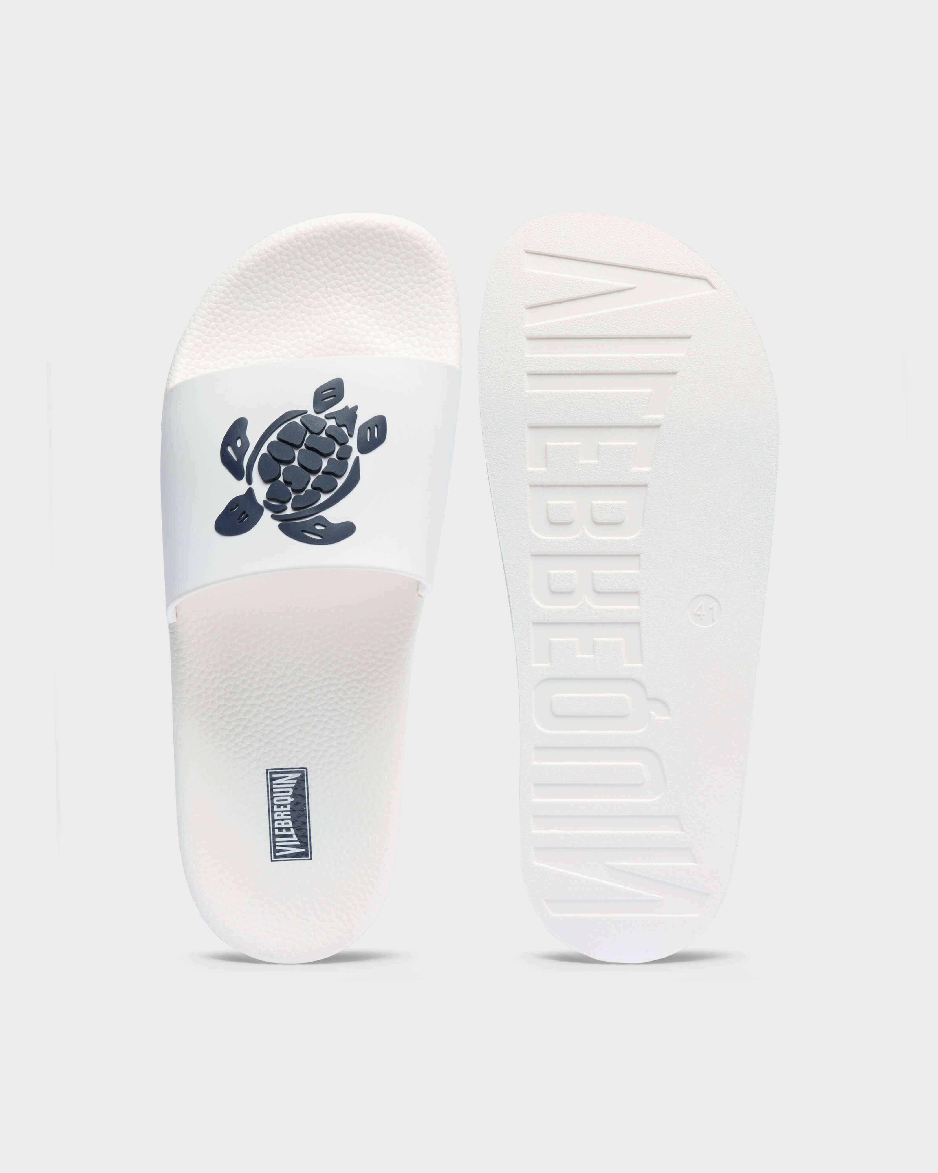Claquettes de plage Tortue BLANC front view