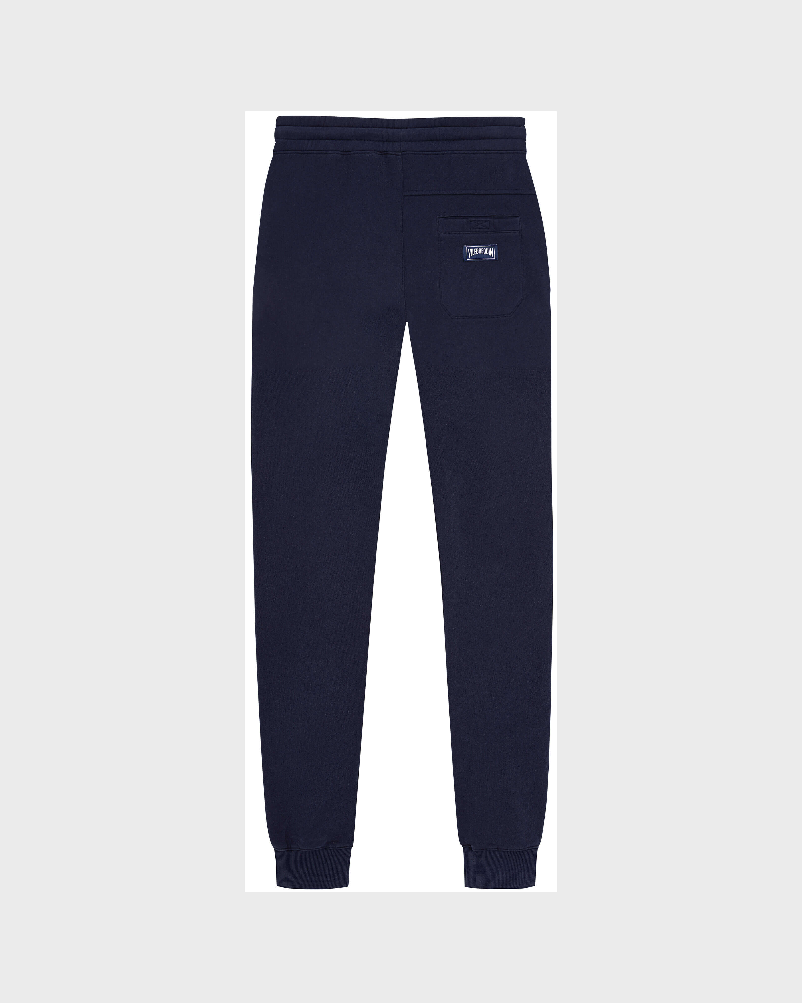 Men Jogging Cotton Pants BLU MARINE back view