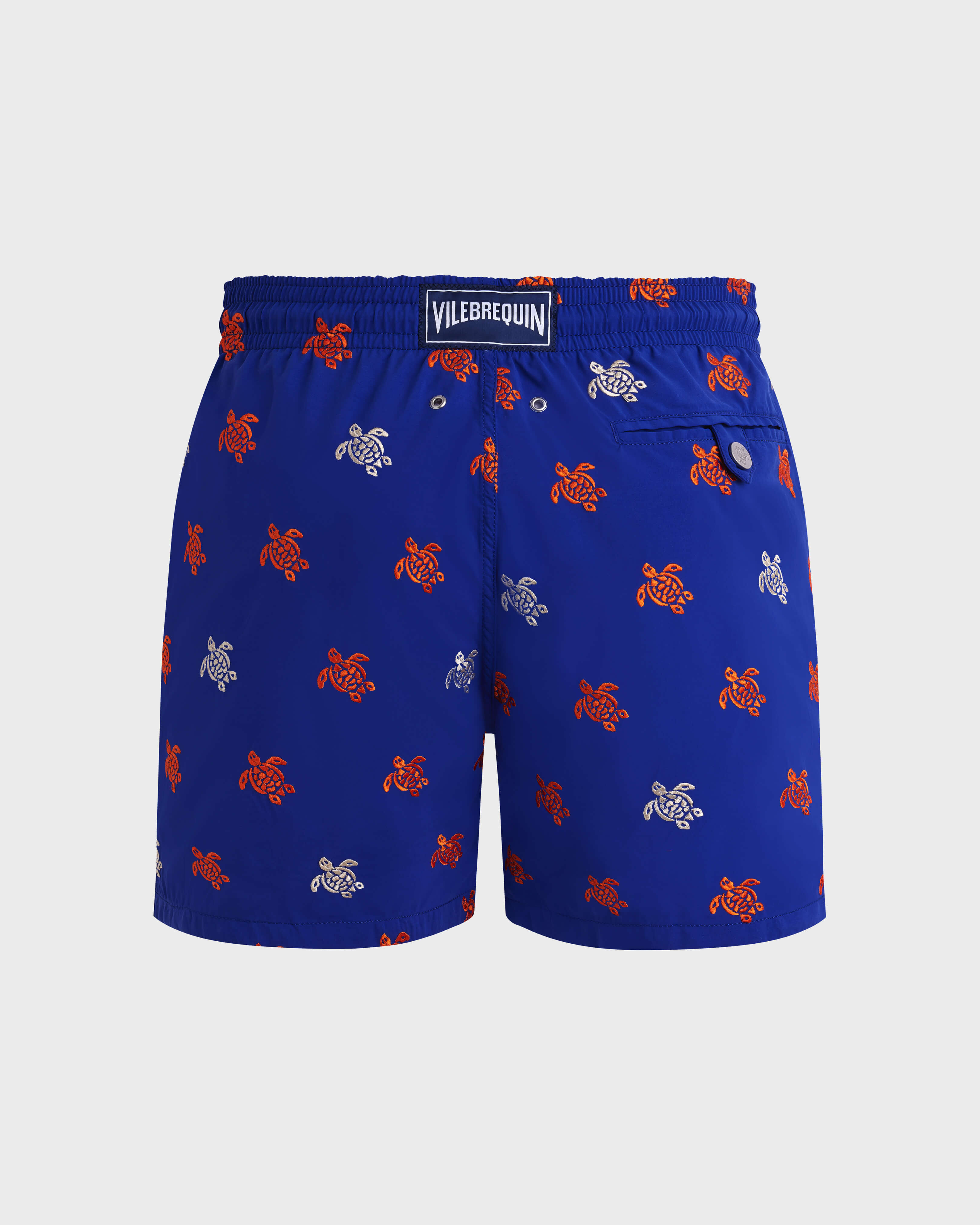 Men Swim Trunks Embroidered Micro Ronde des Tortues Diagonale - Limited Edition MARRAKECH back view