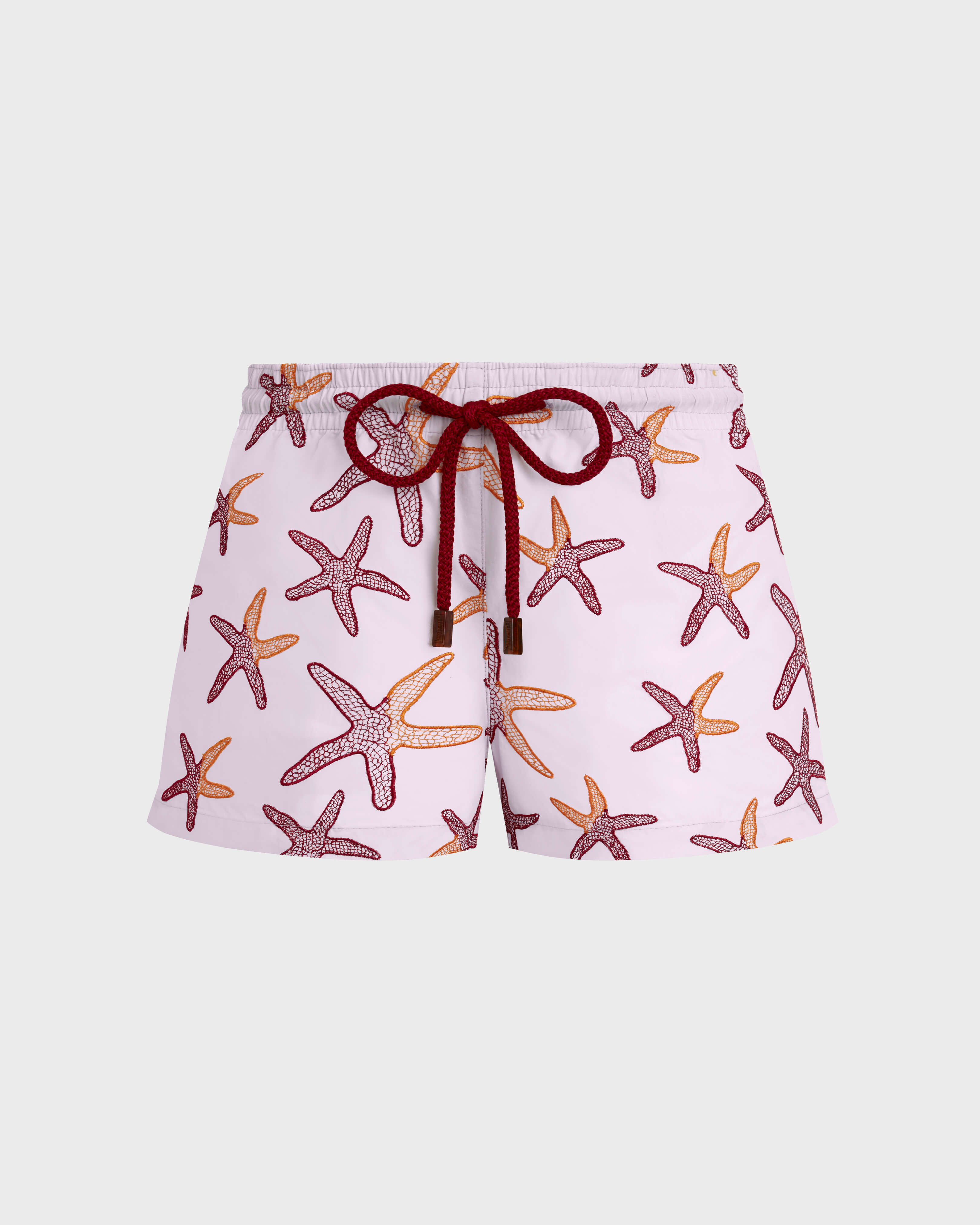 Women Swim Shorts Embroidered Starlettes PETALE / PINK front view