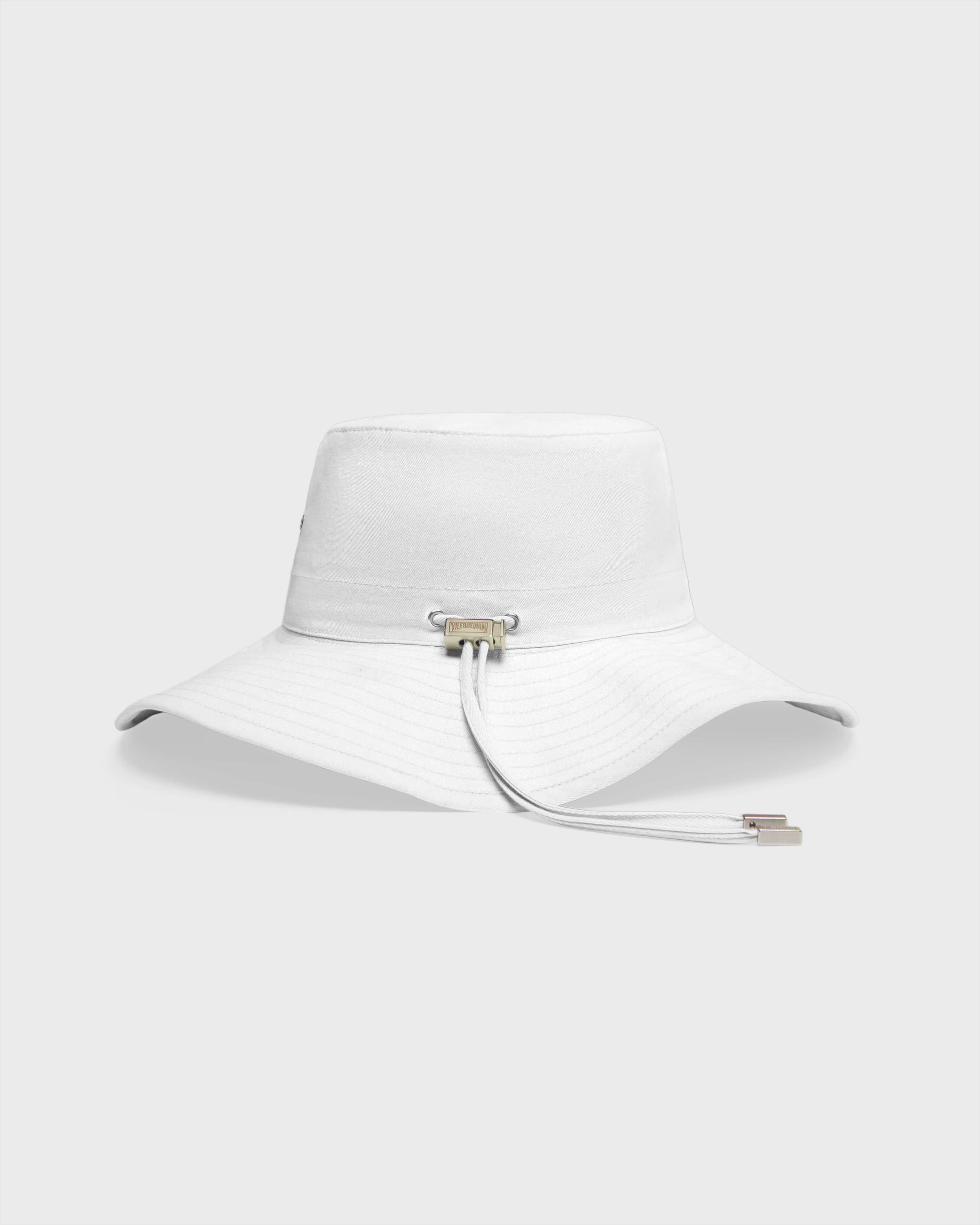 Bob à larges bords uni BLANC back view