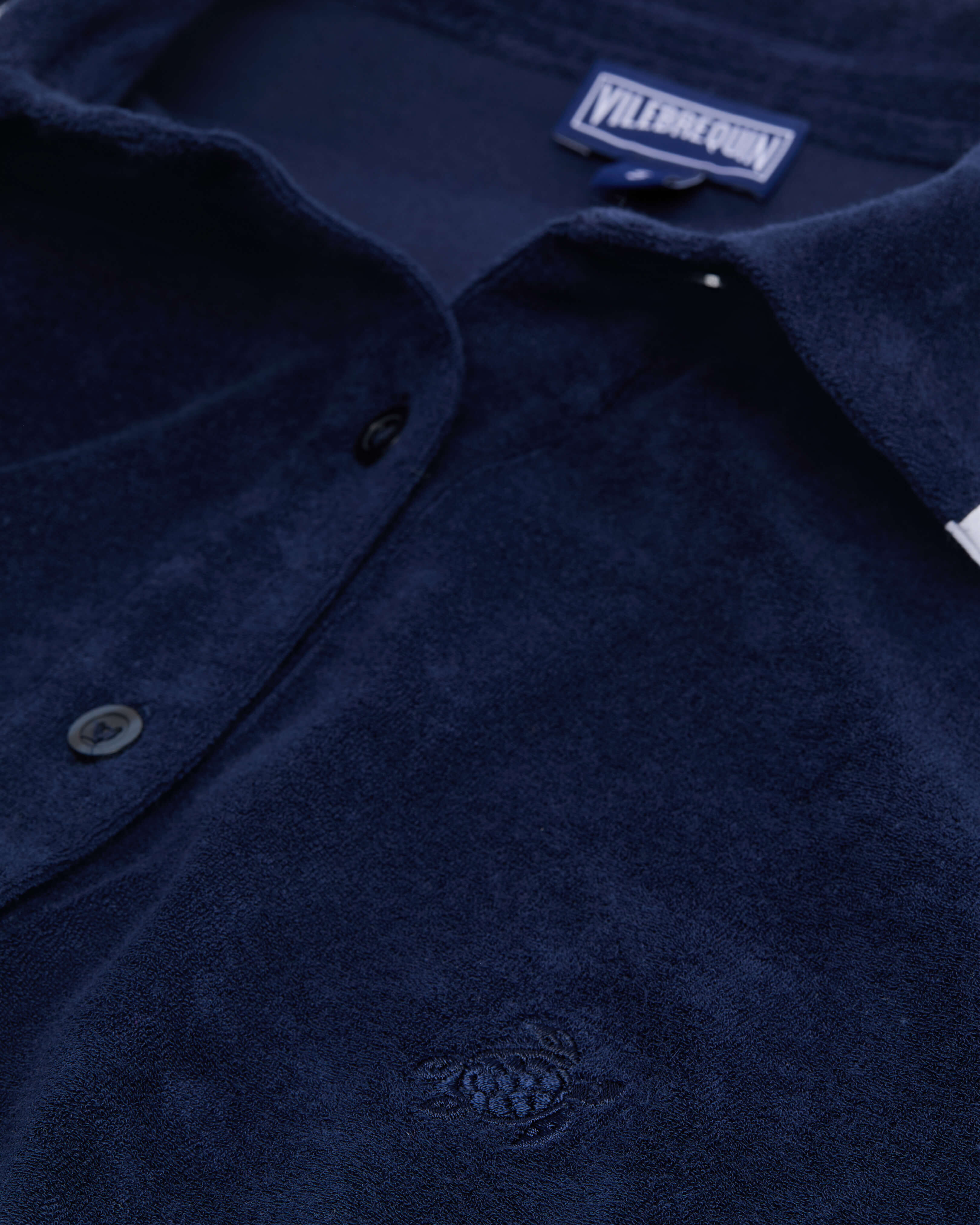 Women Terry Polo Solid NAVY supp4 view