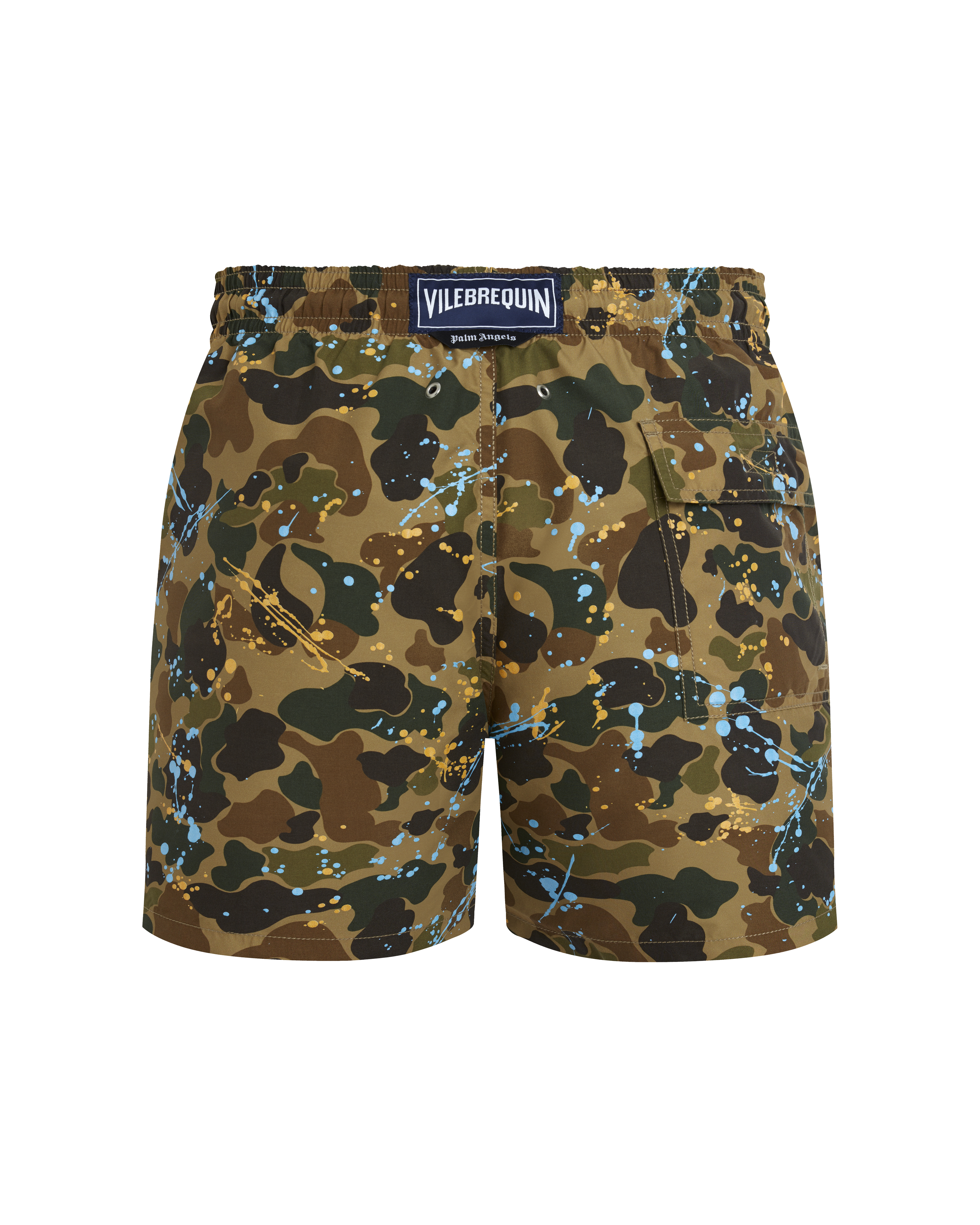 Men Swim Shorts Camo Splash - VBQ x Palm Angels 521 back view