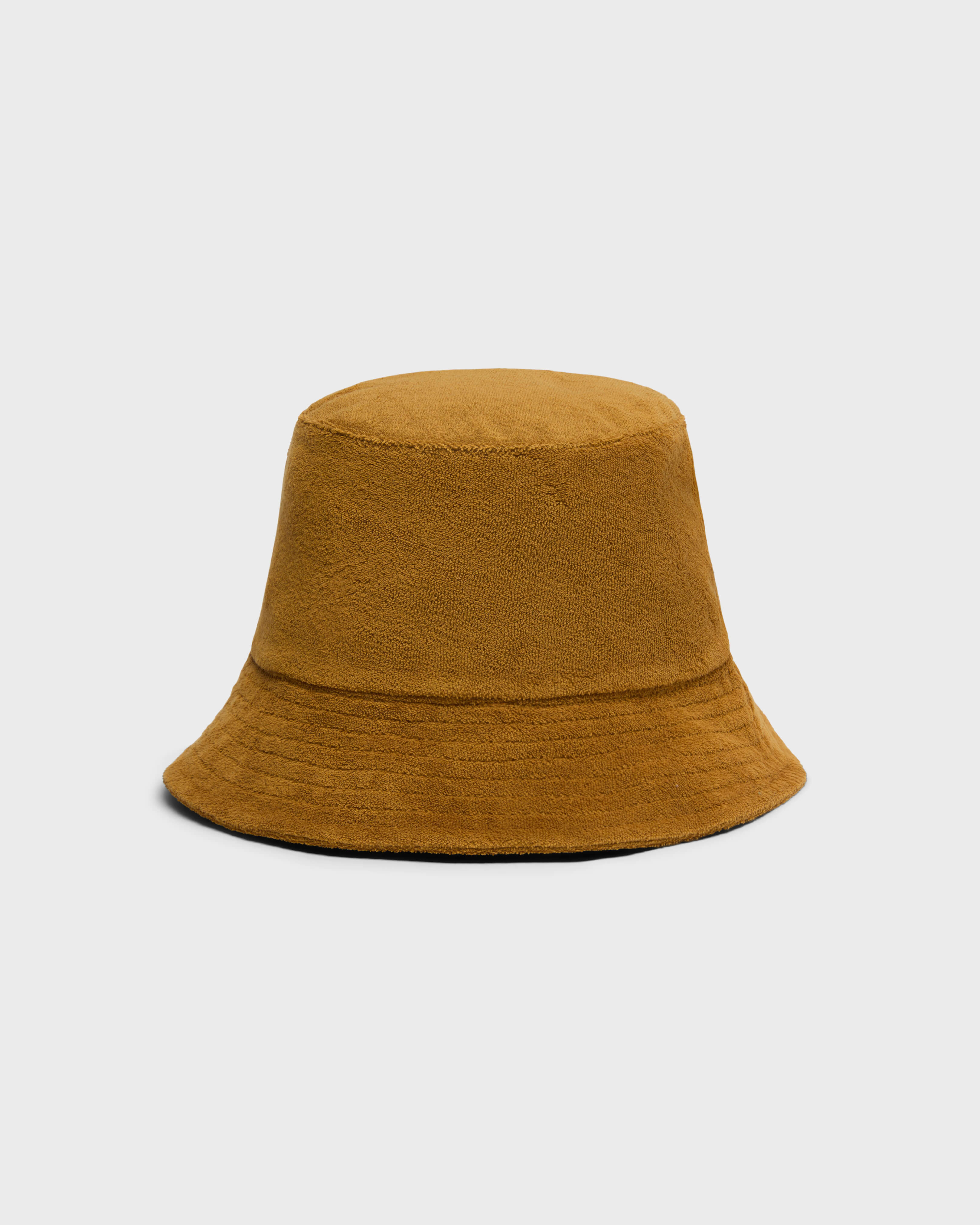 Gorro de tejido terry de color liso unisex MUD back view