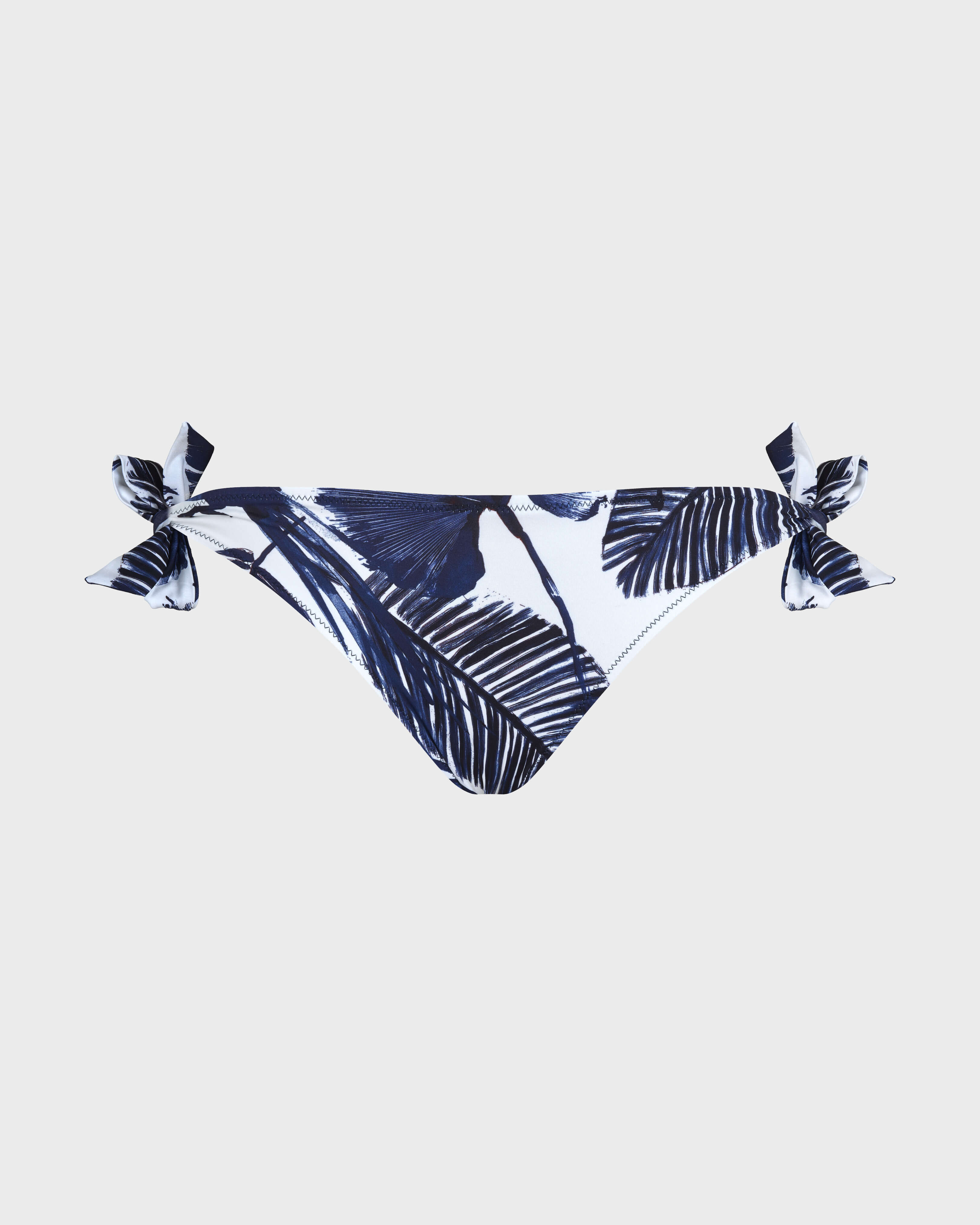 Braguita de bikini con tiras laterales de atar y estampado Papagaio para mujer BLANCO front view