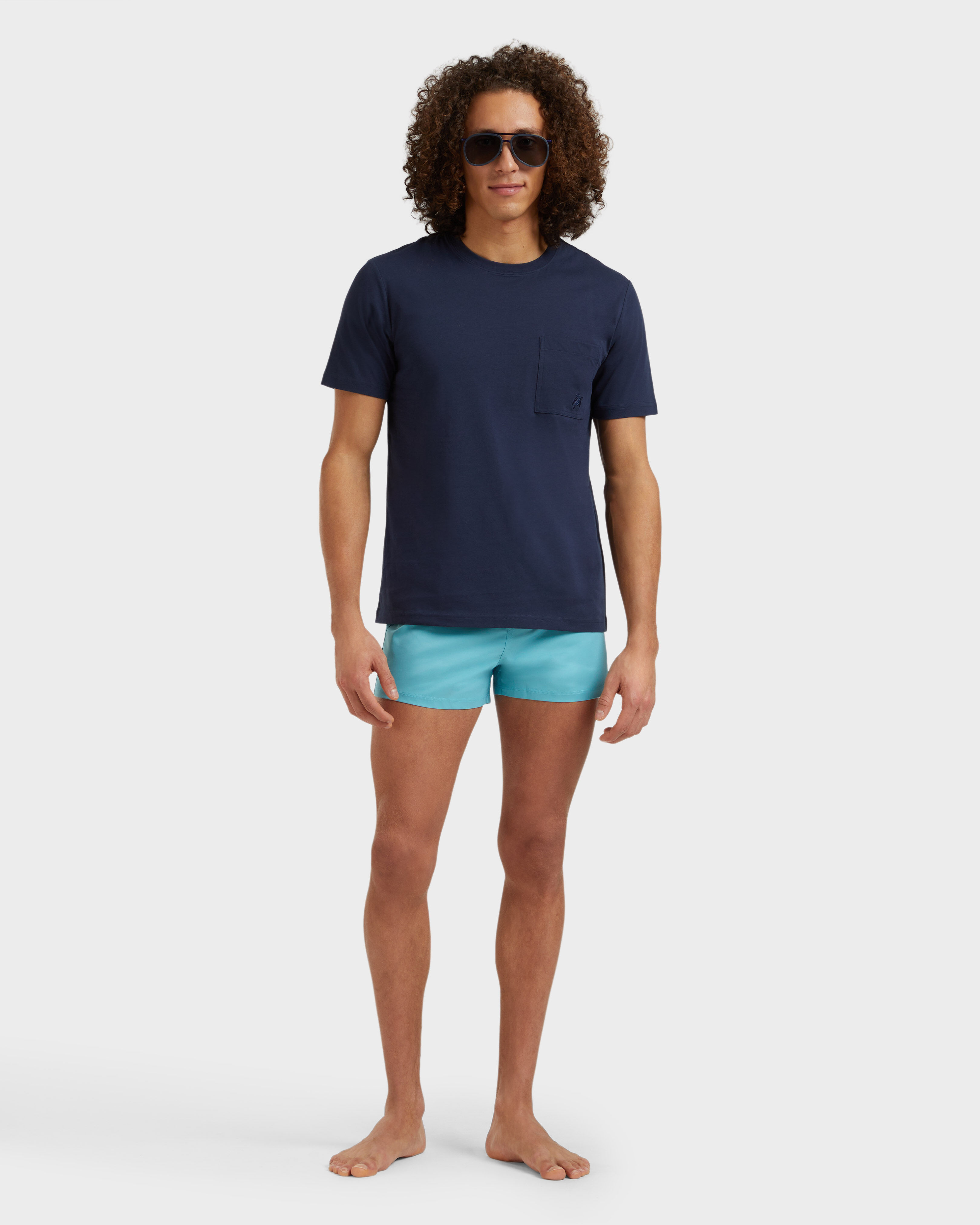 Men Swimwear Short and Fitted Stretch Solid PONDICHERY supp1 view