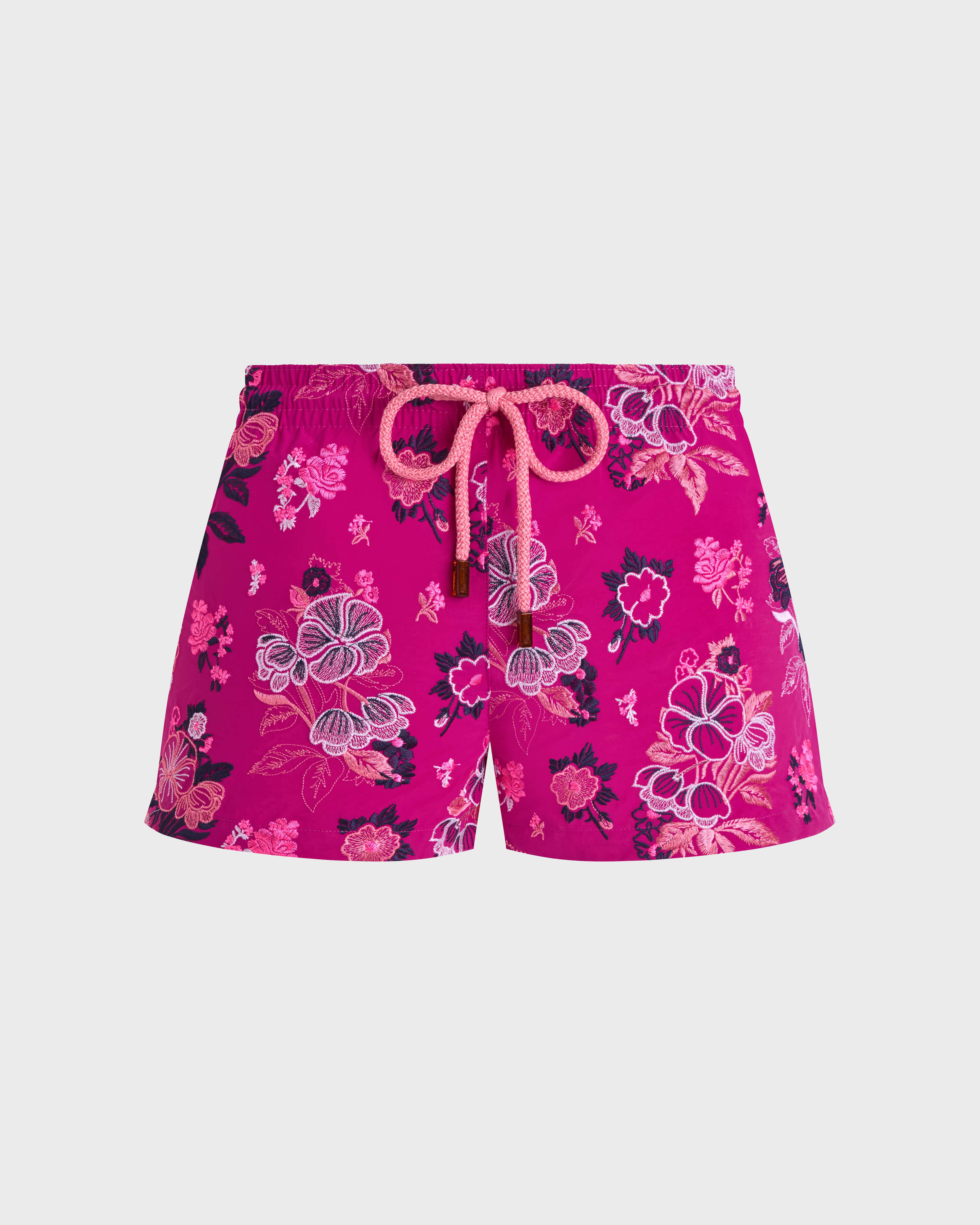 Women Swim Shorts Embroiedered Flowers MORADO front view