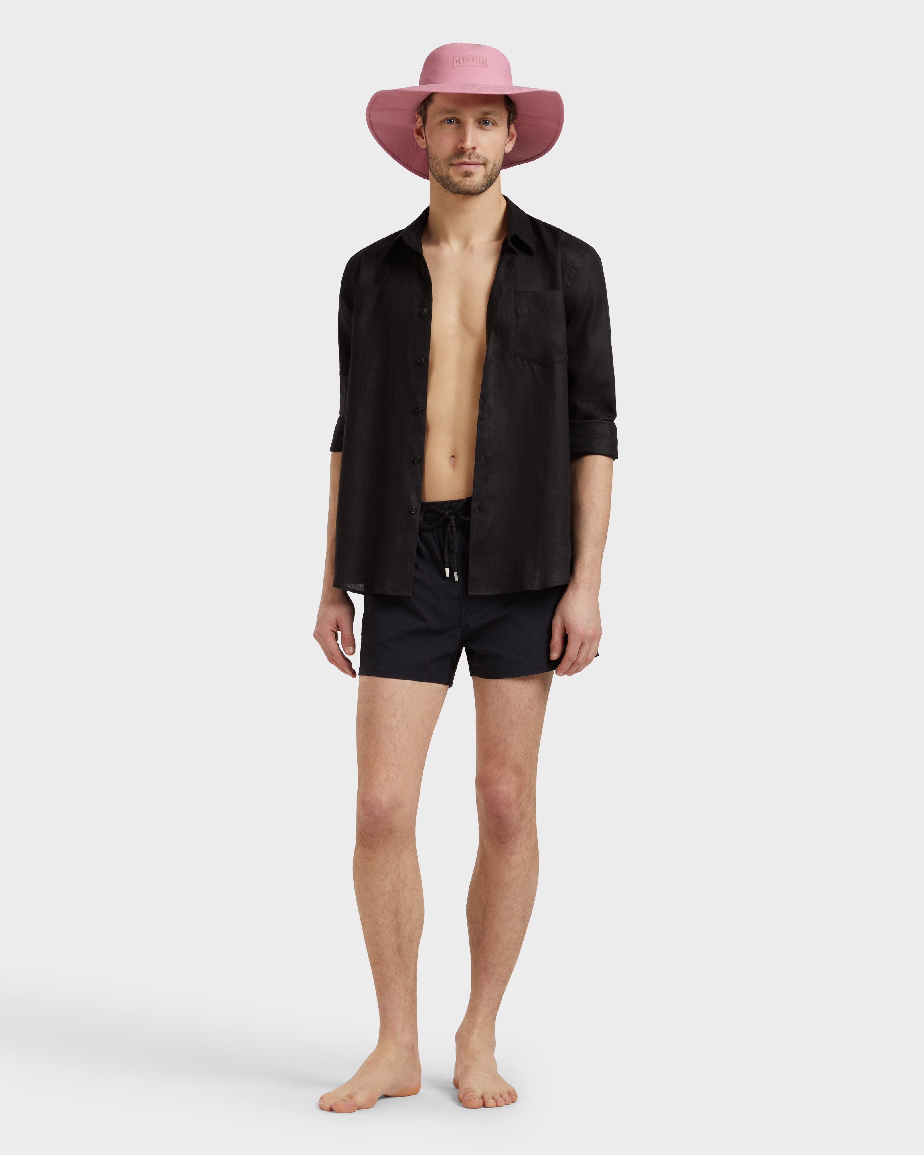 Men Short Swim Trunks Jacquard Turtles BLACK supp1 view