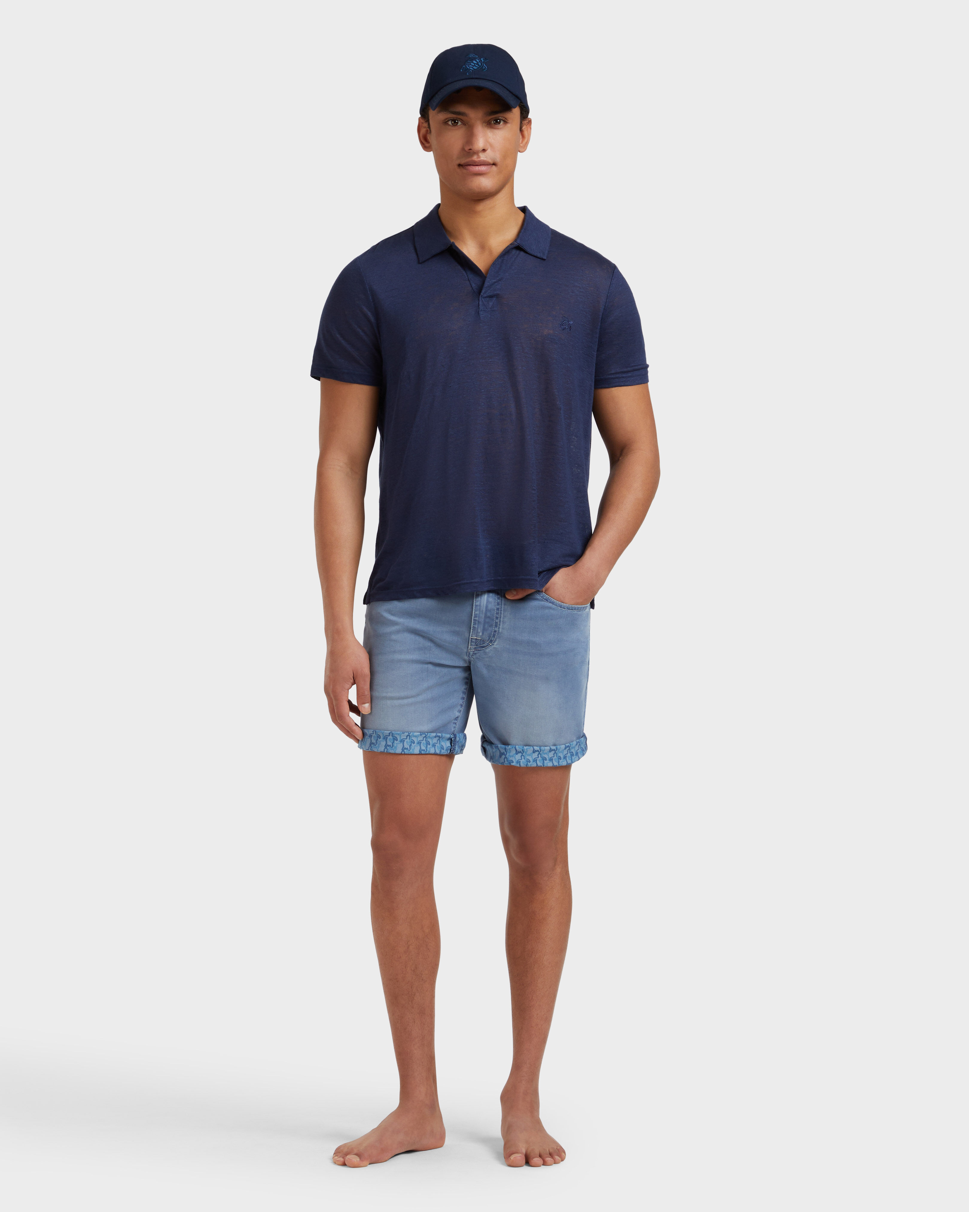 Men Denim Bermuda Shorts Turtles Net LIGHT DENIM W3 supp1 view