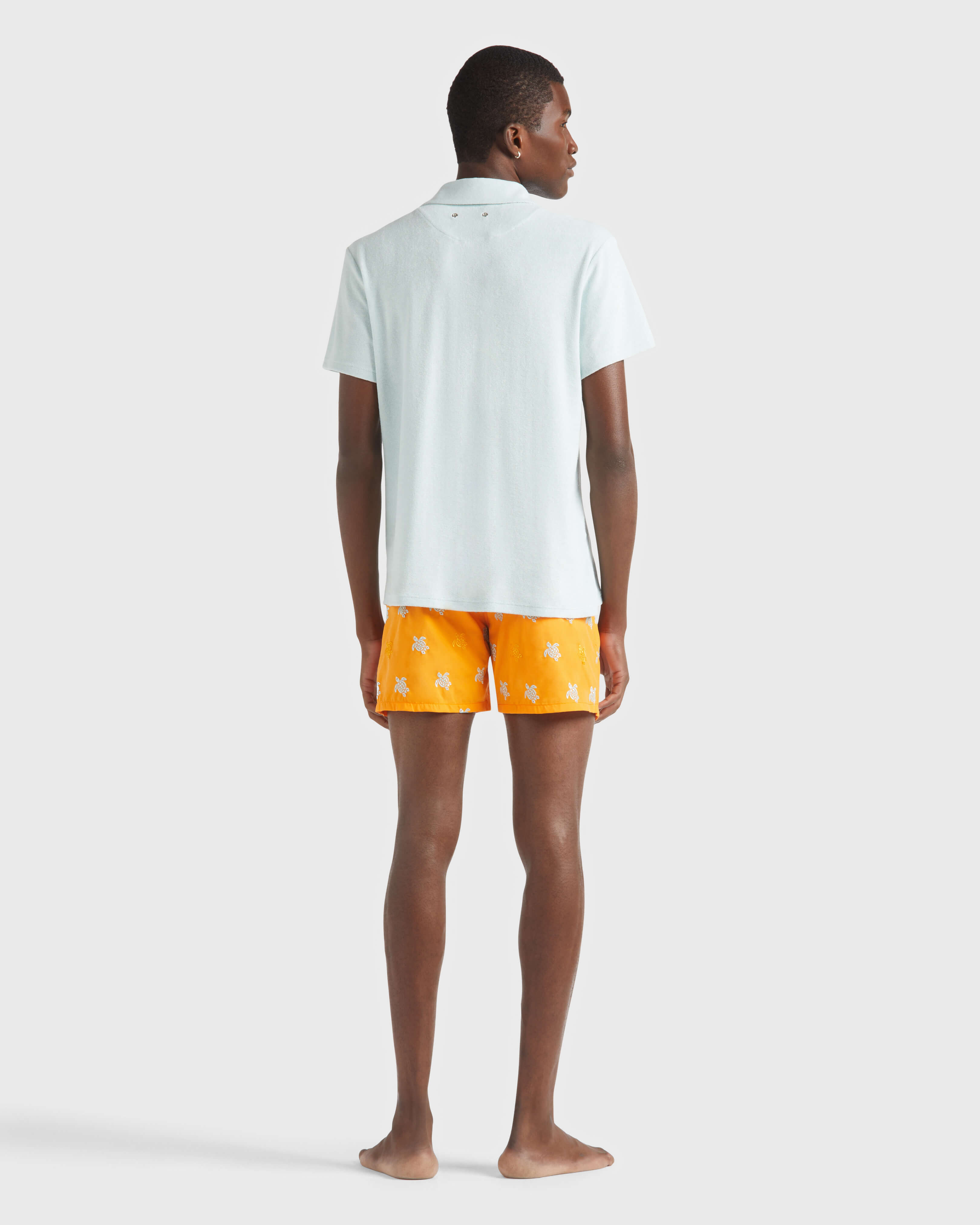 Terry Bowling Shirt Solid PACIFIC backworn view