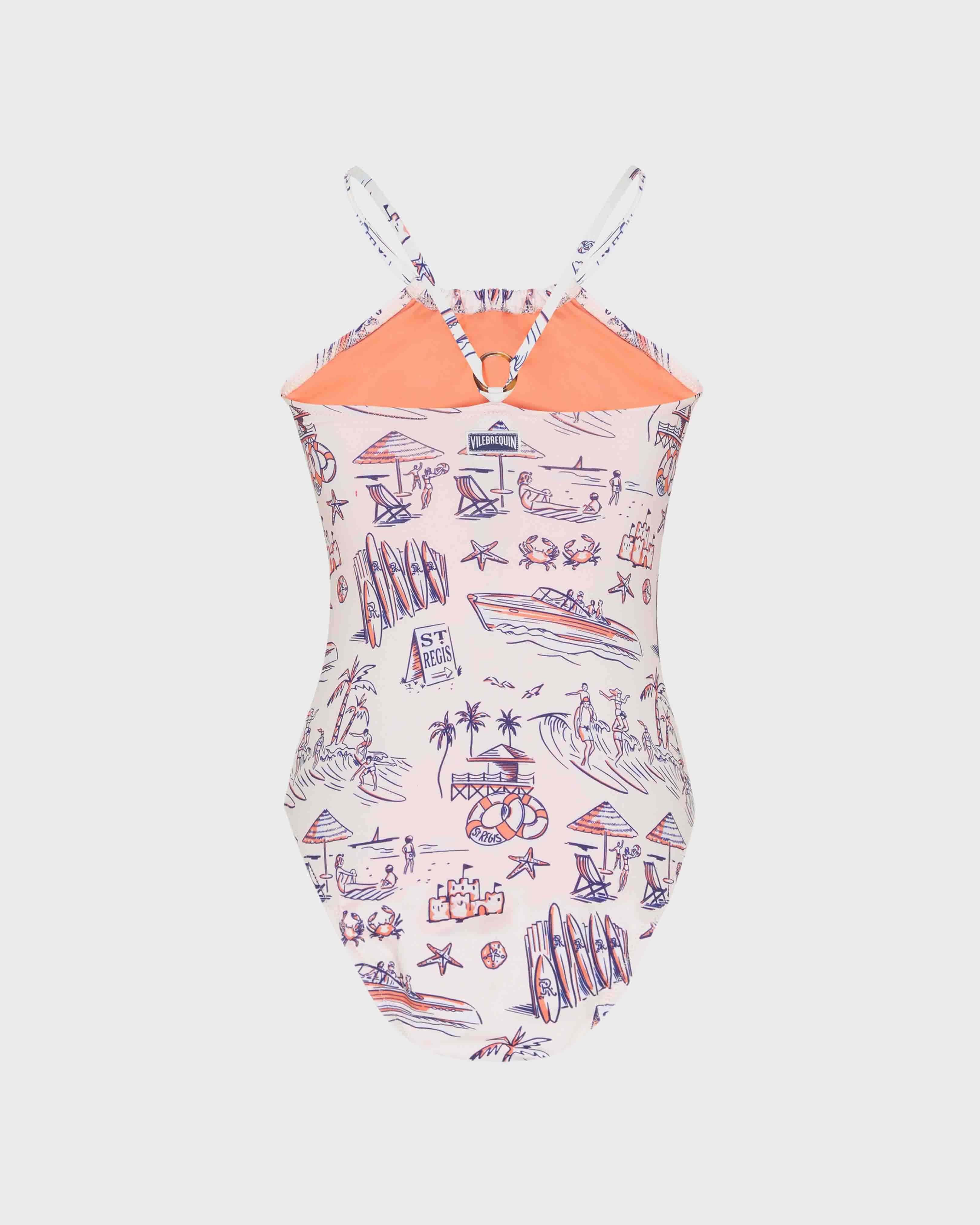 Girls One-piece Swimsuit Family Beach - Vilebrequin x St Regis 066 back view